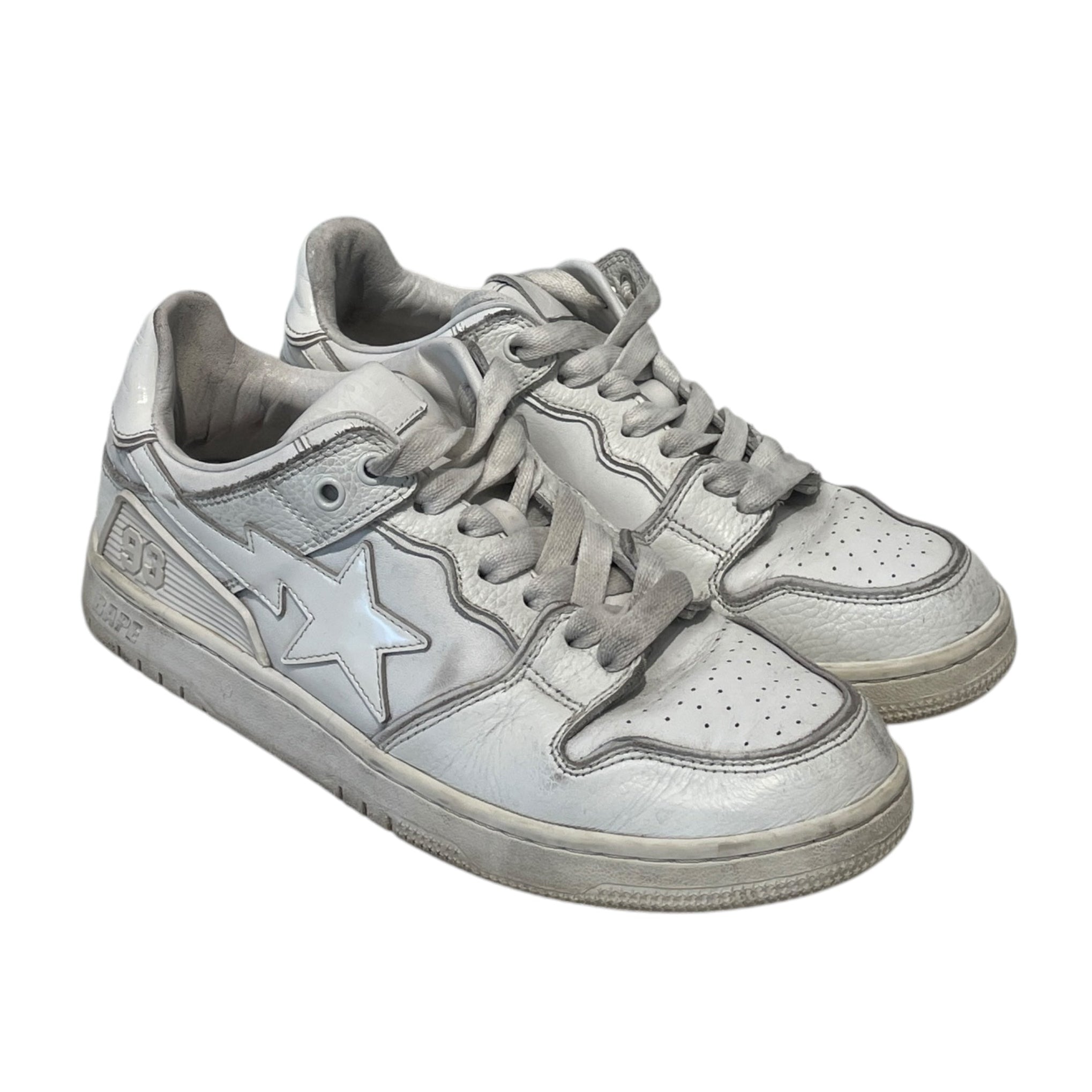 BAPE STA!/Low-Sneakers/US 6/Leather/WHT/STA view 1