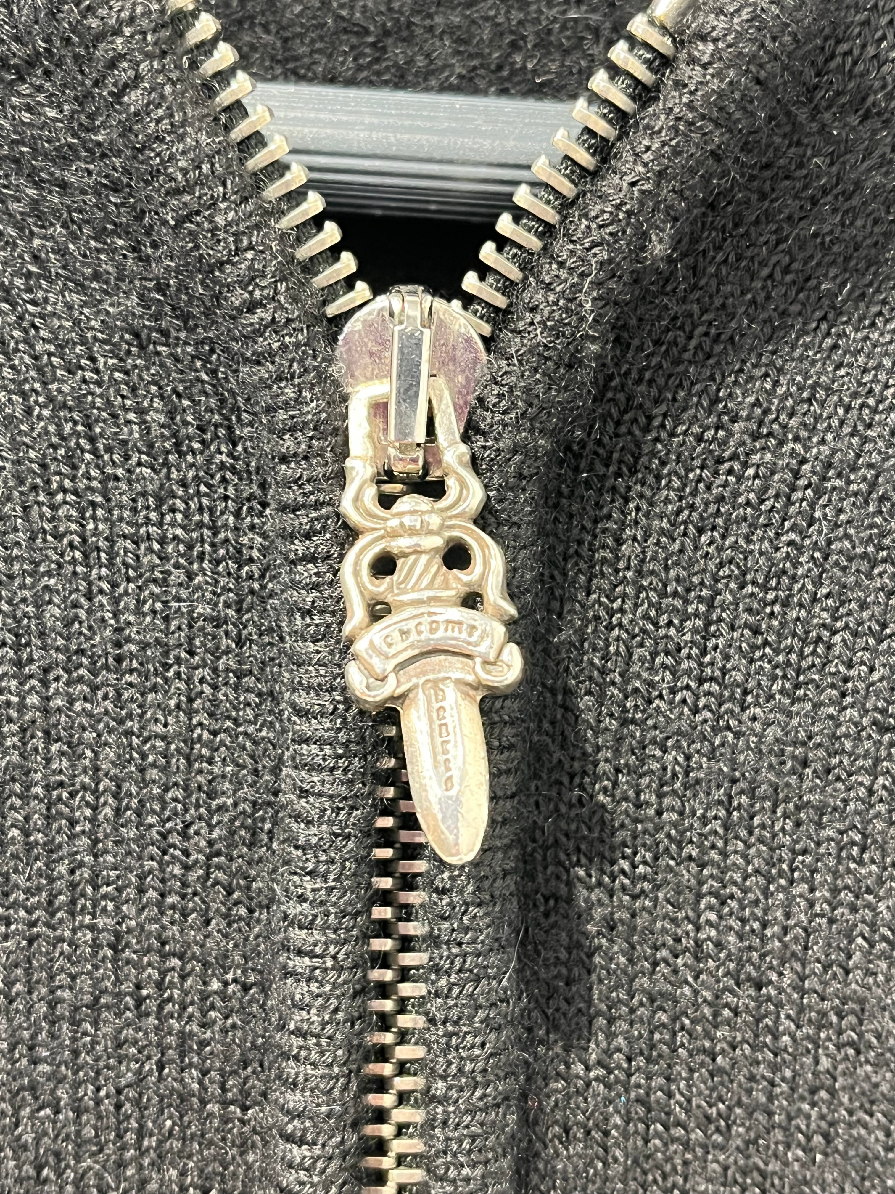 CHROME HEARTS/Hoodie/S/Cashmere/BLK/SLEEVE LOGO DAGGER ZIP 21158 view 4