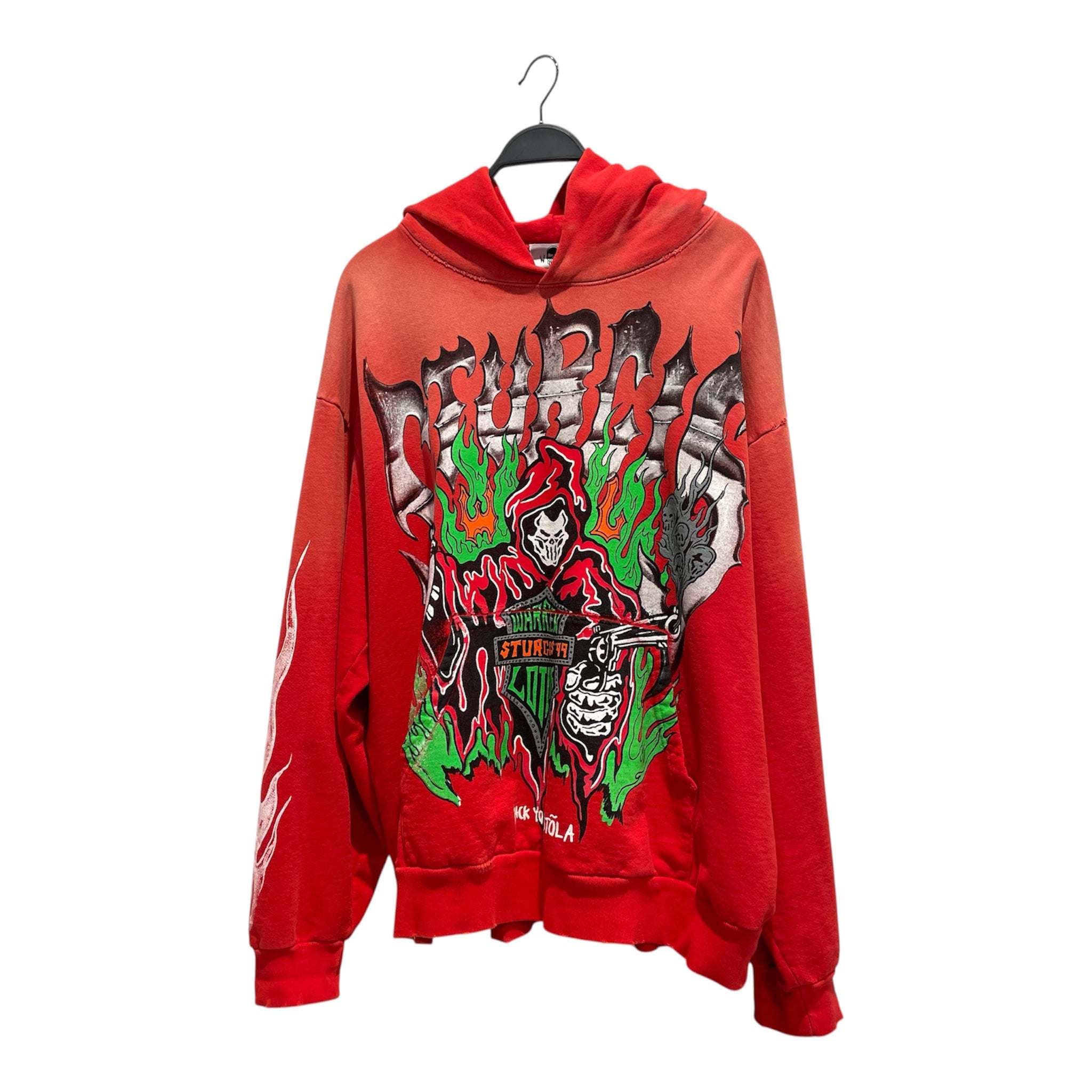 WARREN LOTAS/Hoodie/XXL/Graphic/Cotton/RED/Sturgis Reaper Sunfaded Pullov view 1