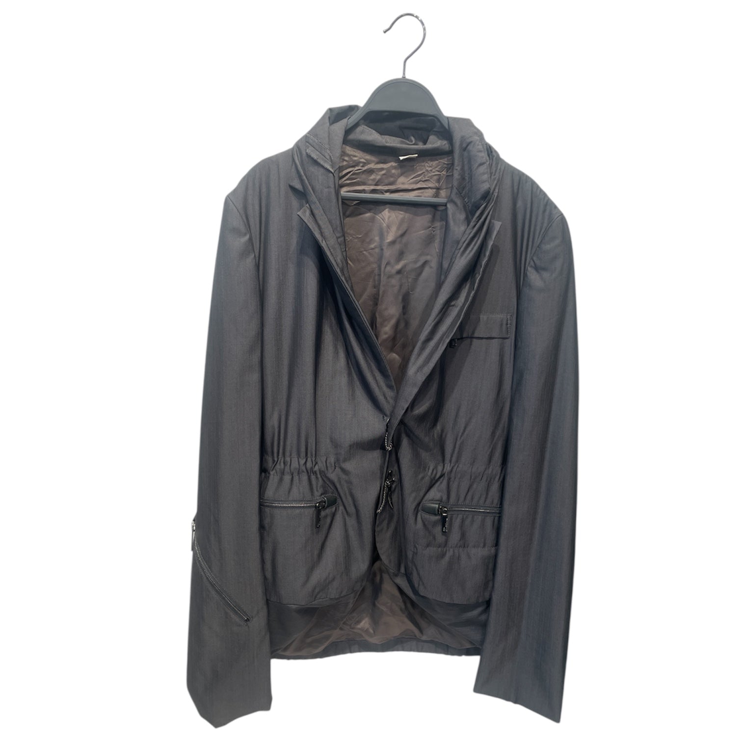 John Galliano/Tailored Jkt/48/Wool/GRY/Stripe/ view 1
