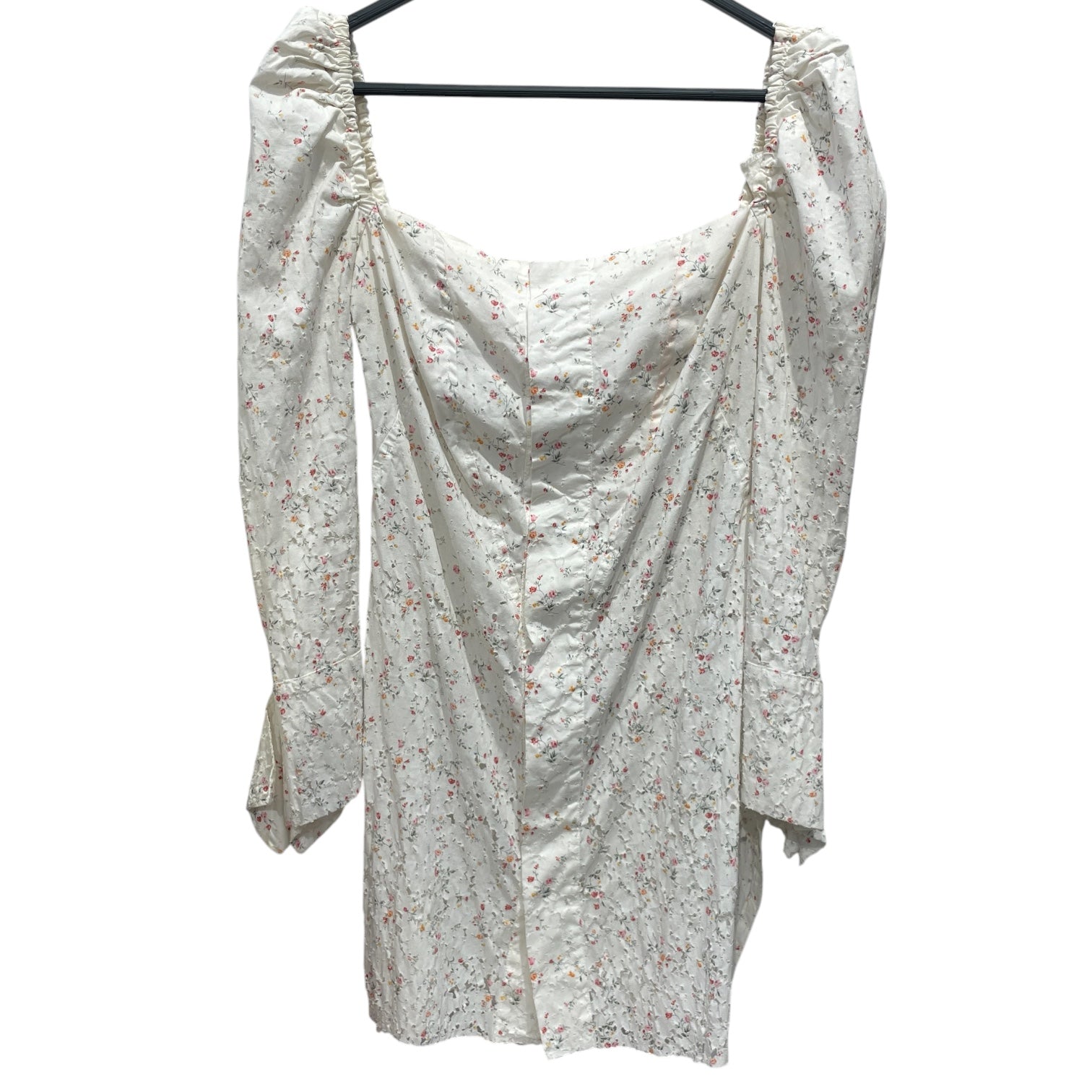 YOHJI YAMAMOTO/LS T-Shirt/Floral Pattern/Cotton/WHT/SPRING 2010 FLORAL TOP view 1