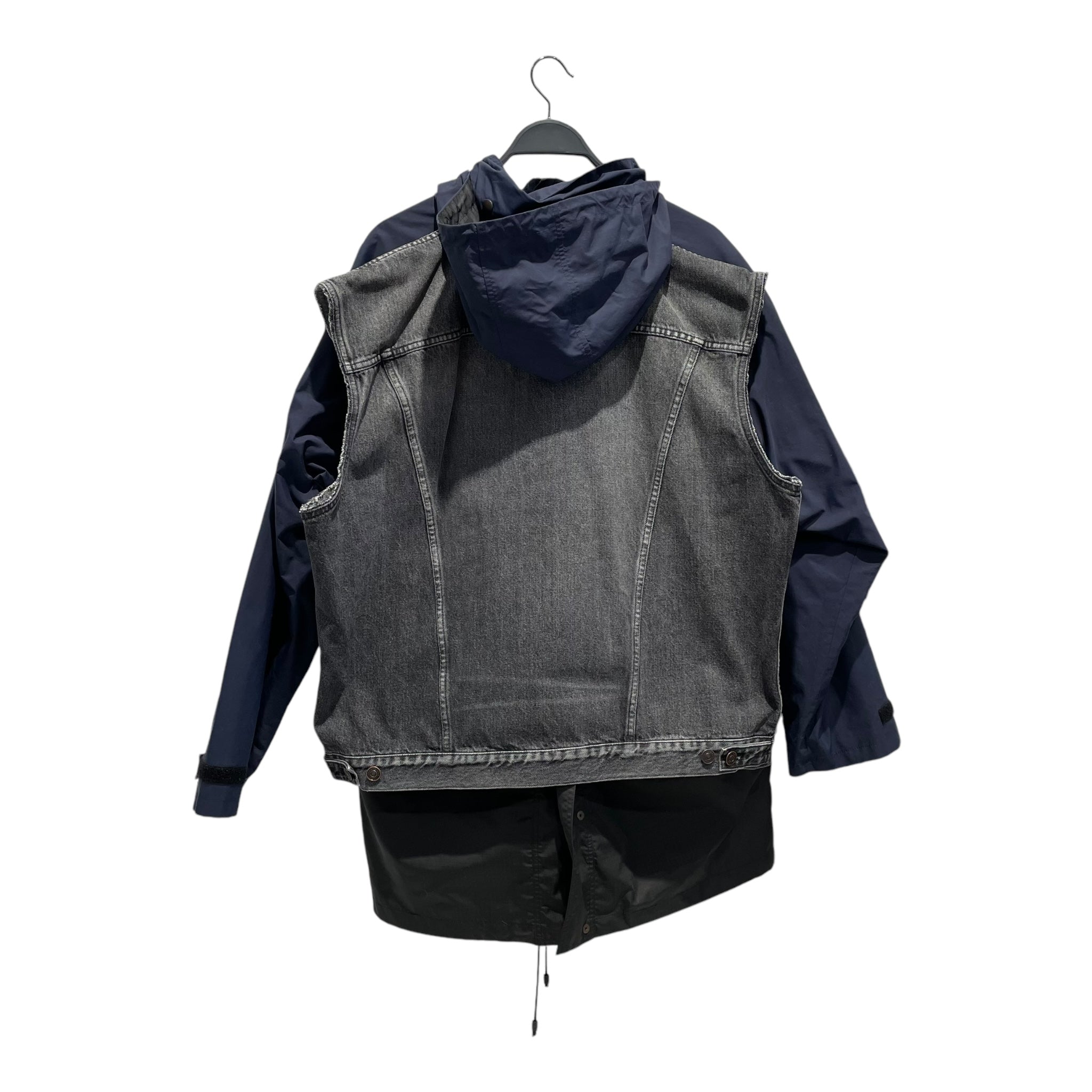 BALENCIAGA/Jacket/38/BLK/REVERSIBLE DENIM VEST/NYLON view 5
