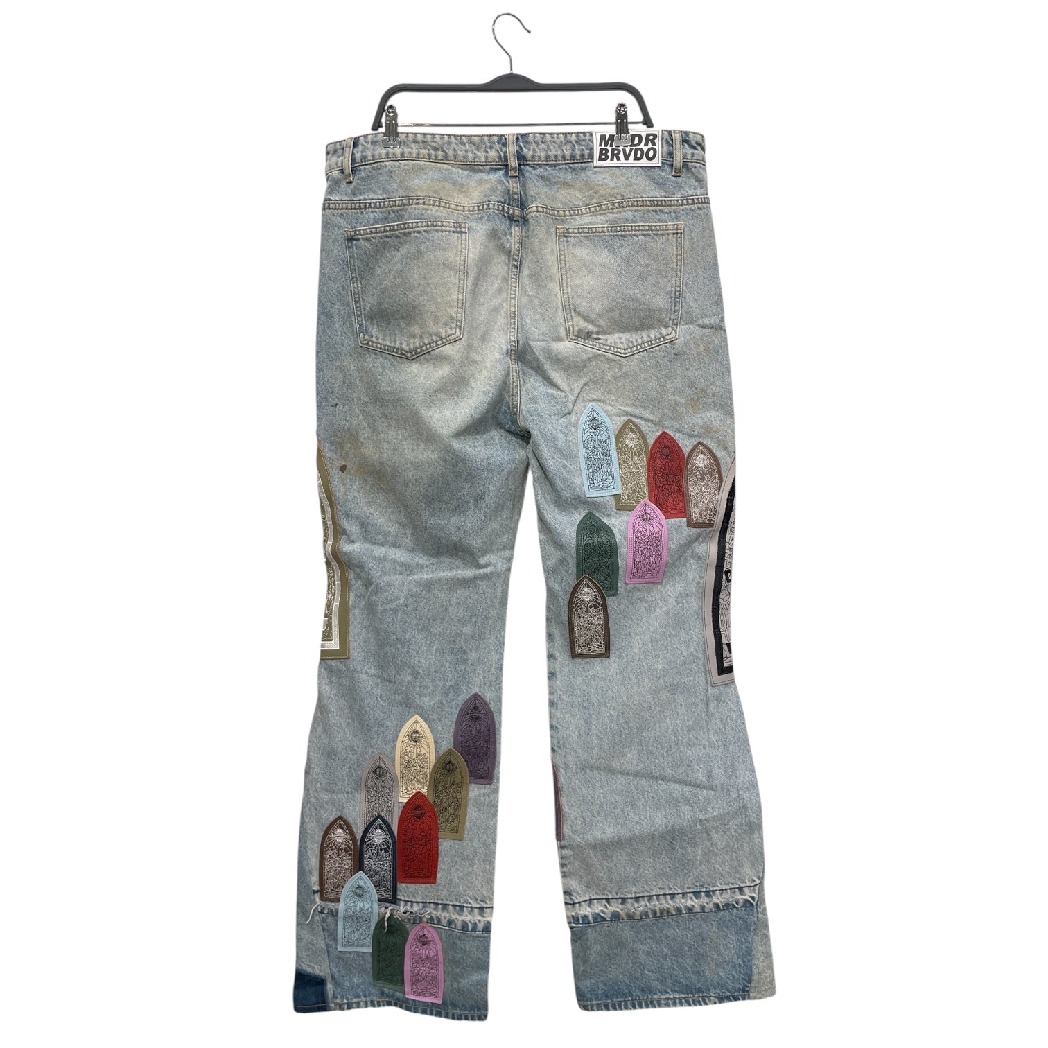 WHO DECIDES WAR/Pants/40/Denim/IDG/Distressed/MLT CATHEDRAL PATCH view 2