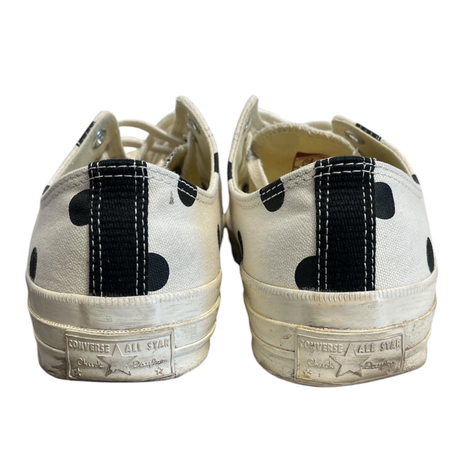 CONVERSE/PLAY COMME des GARCONS/Low-Sneakers/US 8.5/Polka dot/CRM/cdg play x converse polka dot view 3