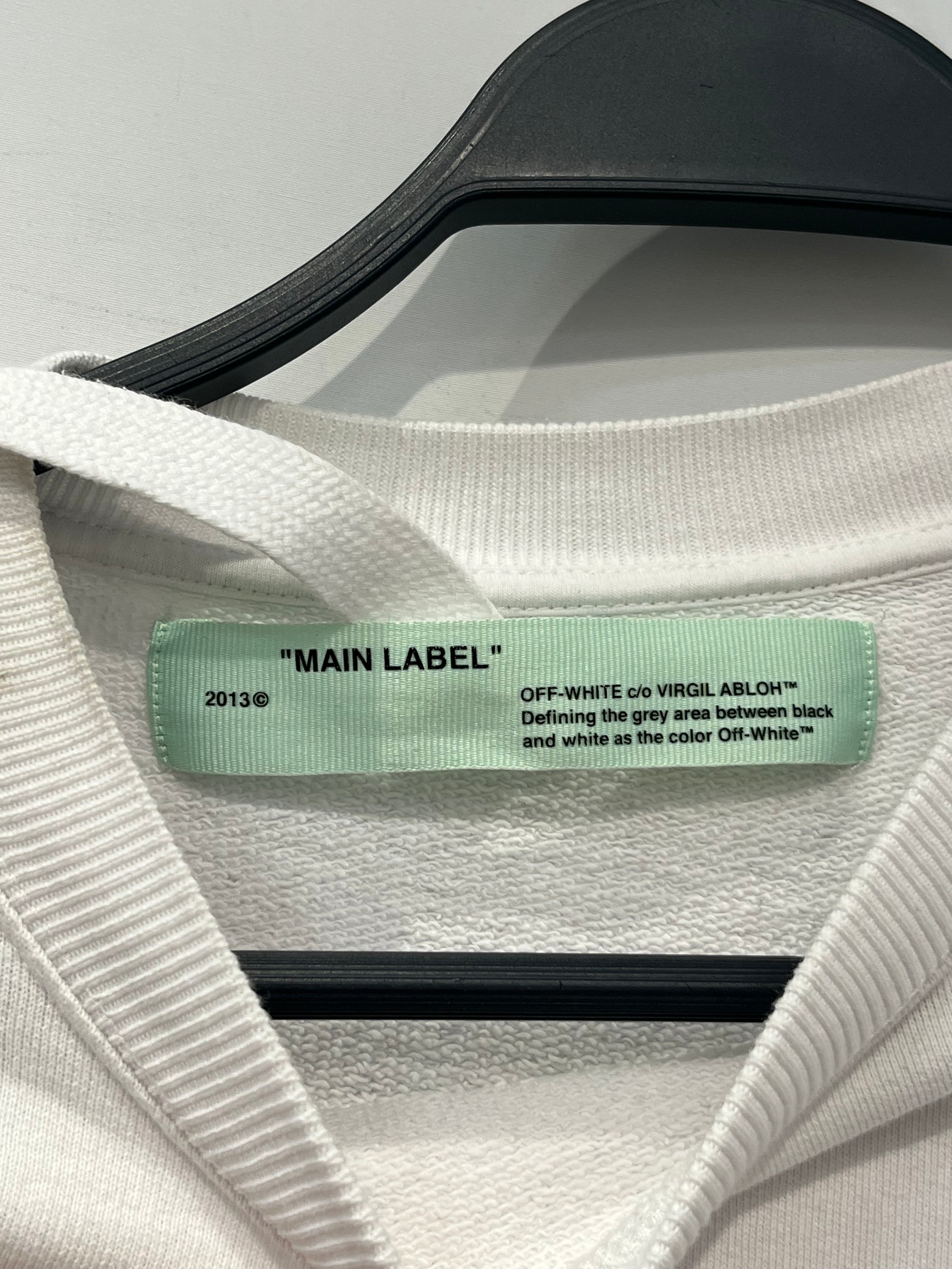 OFF-WHITE/Sweatshirt/XS/Cotton/WHT/WHITE SWEATSHIRT LOGO view 4