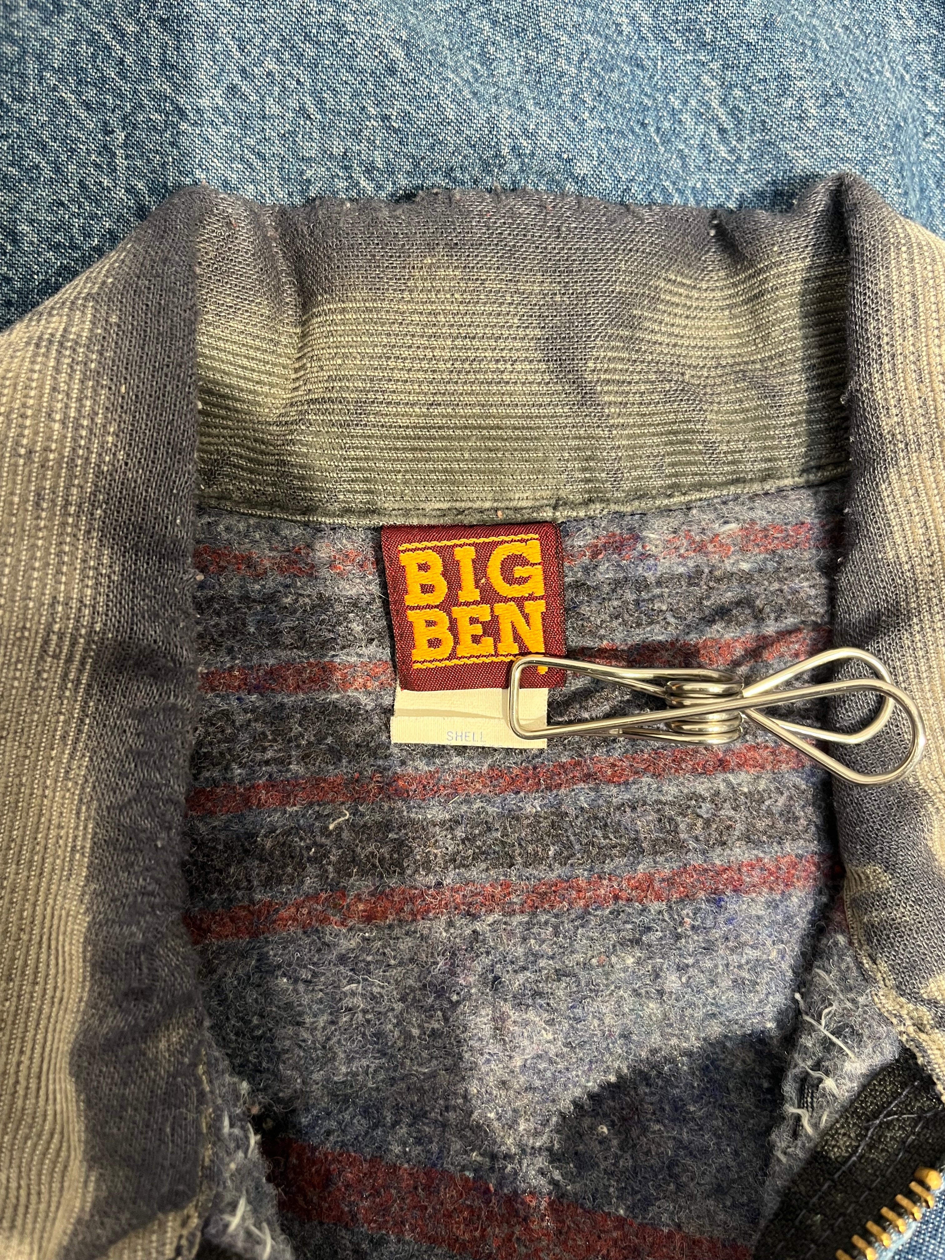 Vintage/Denim Jkt/46/Cotton/NVY/big ben blanket lined view 3