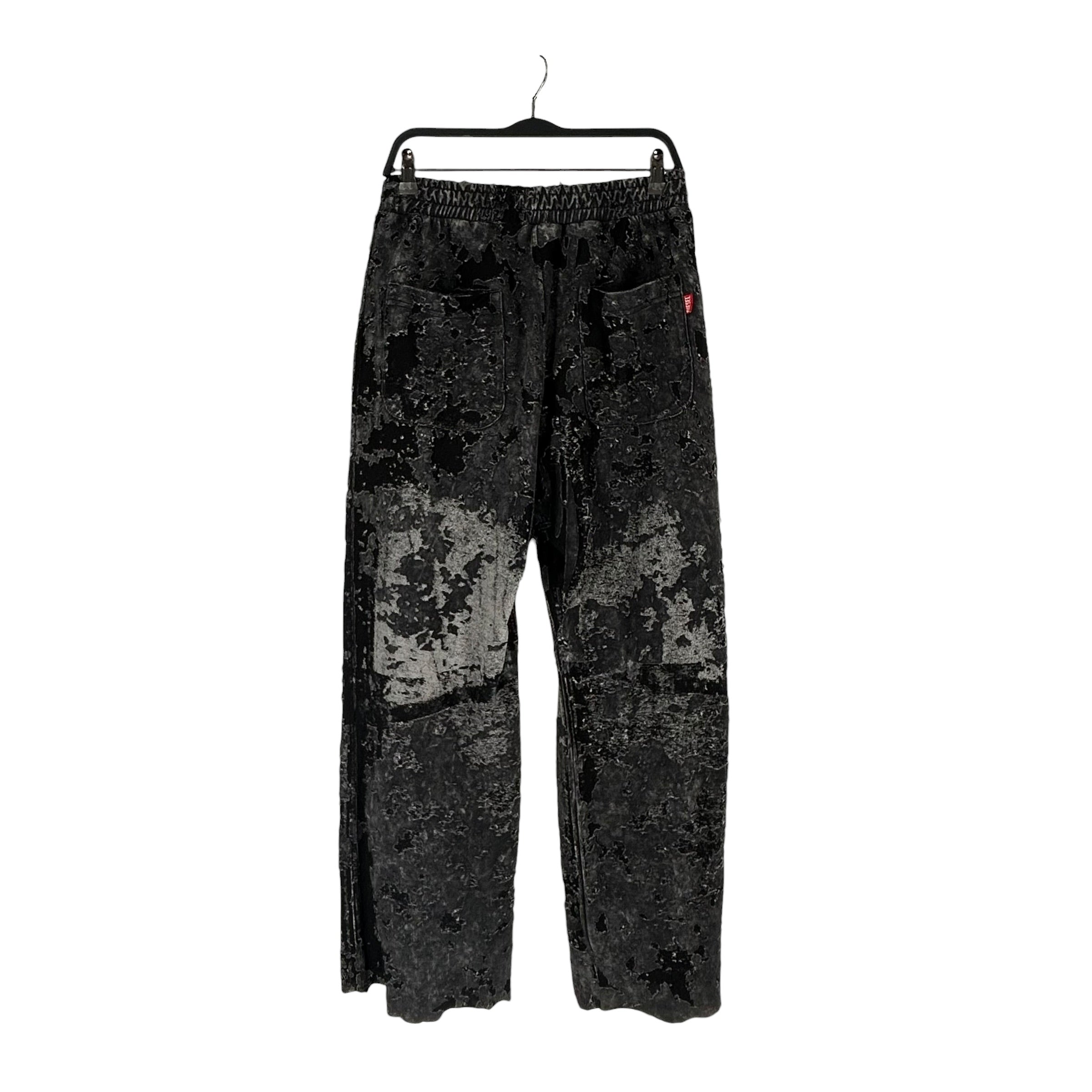 DIESEL/Wide Leg Pants/S/Cotton/BLK/DISTRESSED CAMO view 2