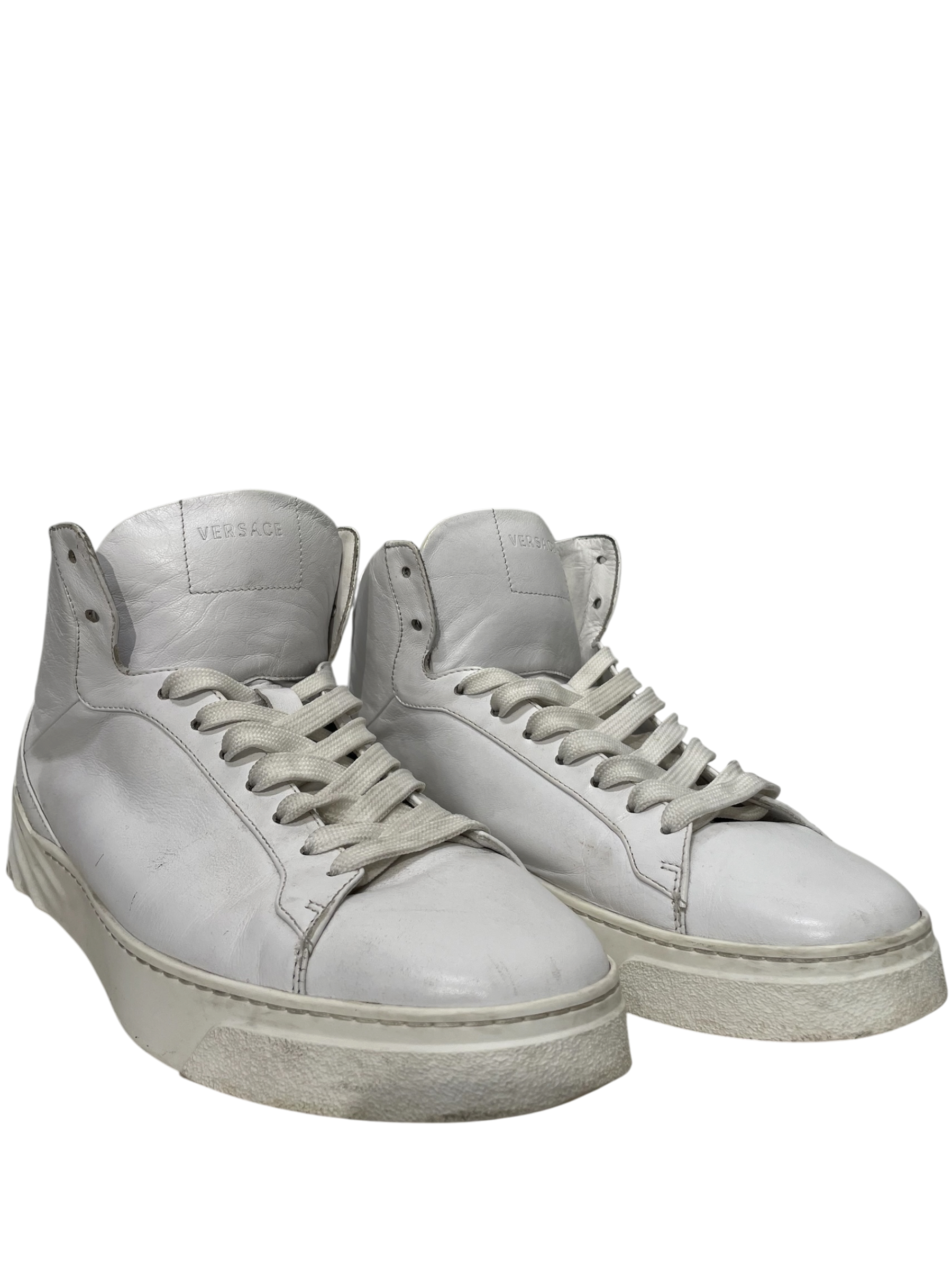 VERSACE/Hi-Sneakers/EU 43/Cotton/WHT/ view 1