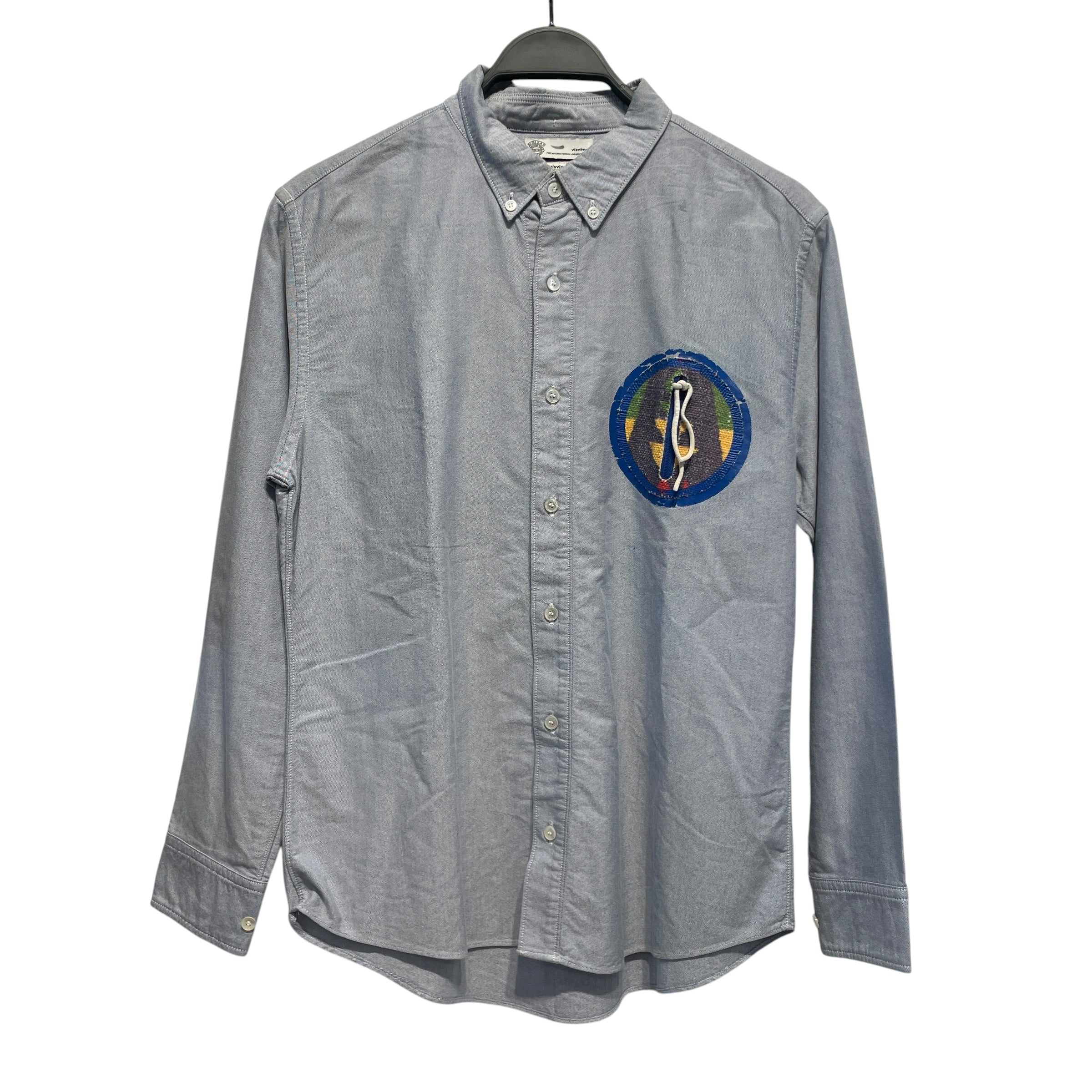 visvim/LS Shirt/M/Cotton/BLU/Circle w zipper view 1