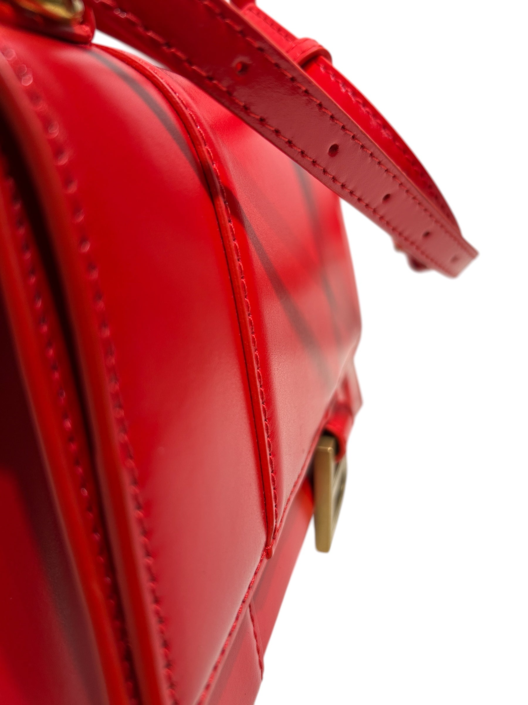 BALENCIAGA/Cross Body Bag/Leather/RED/HOURGLASS CHERRY RED GLD HRDWR view 6
