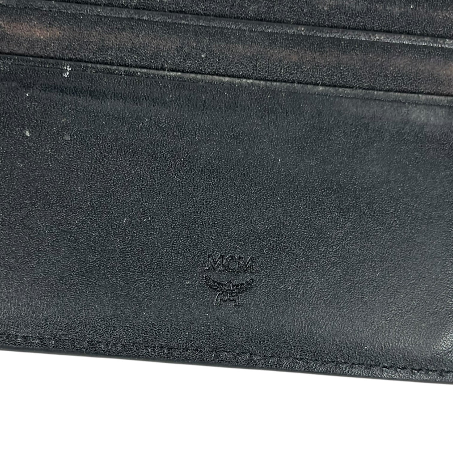 MCM/Bifold Wallet/All Over Print/Leather/BLK/Visetos Gunta view 4