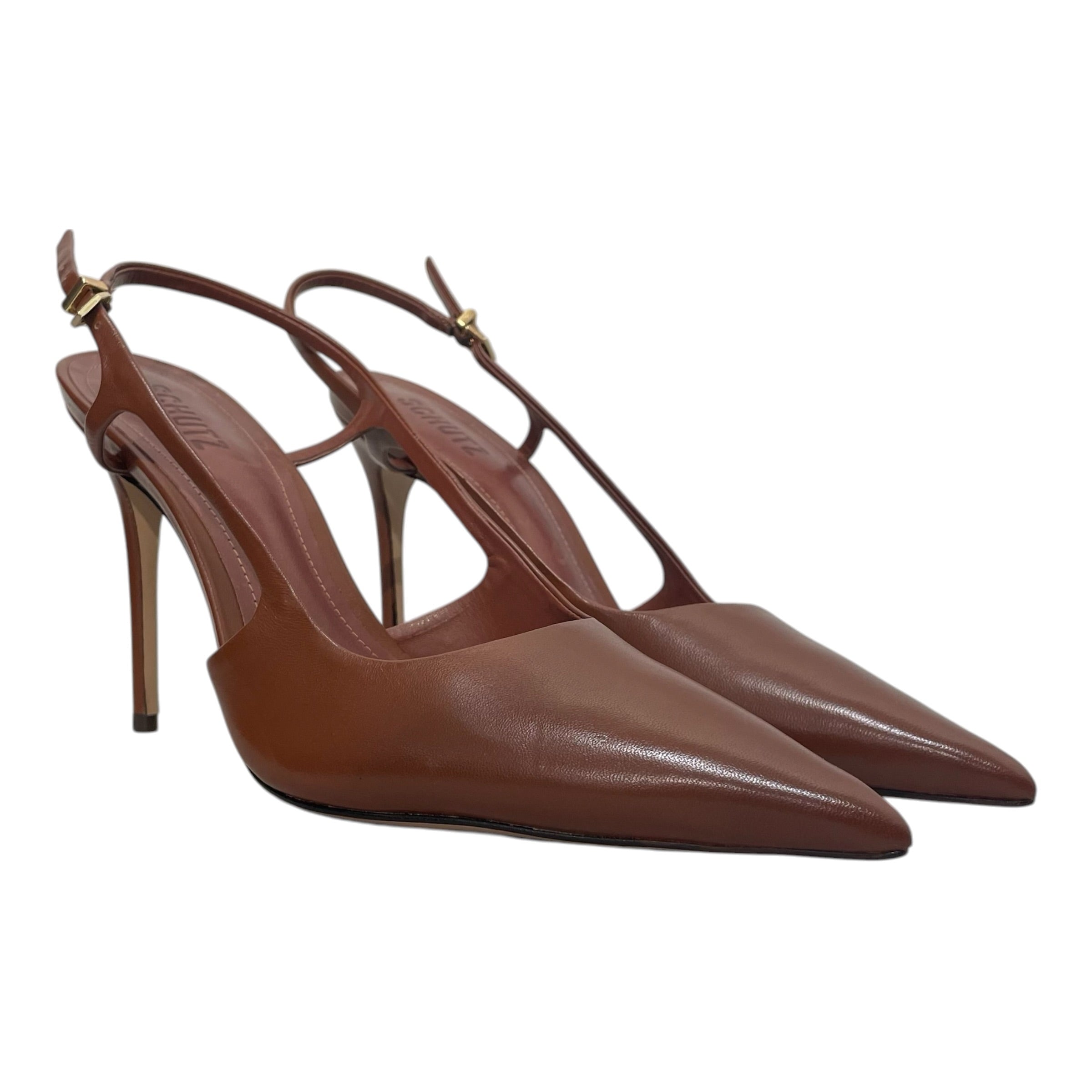 SCHUTZ/Heels/US 10/Leather/BRW/ view 1