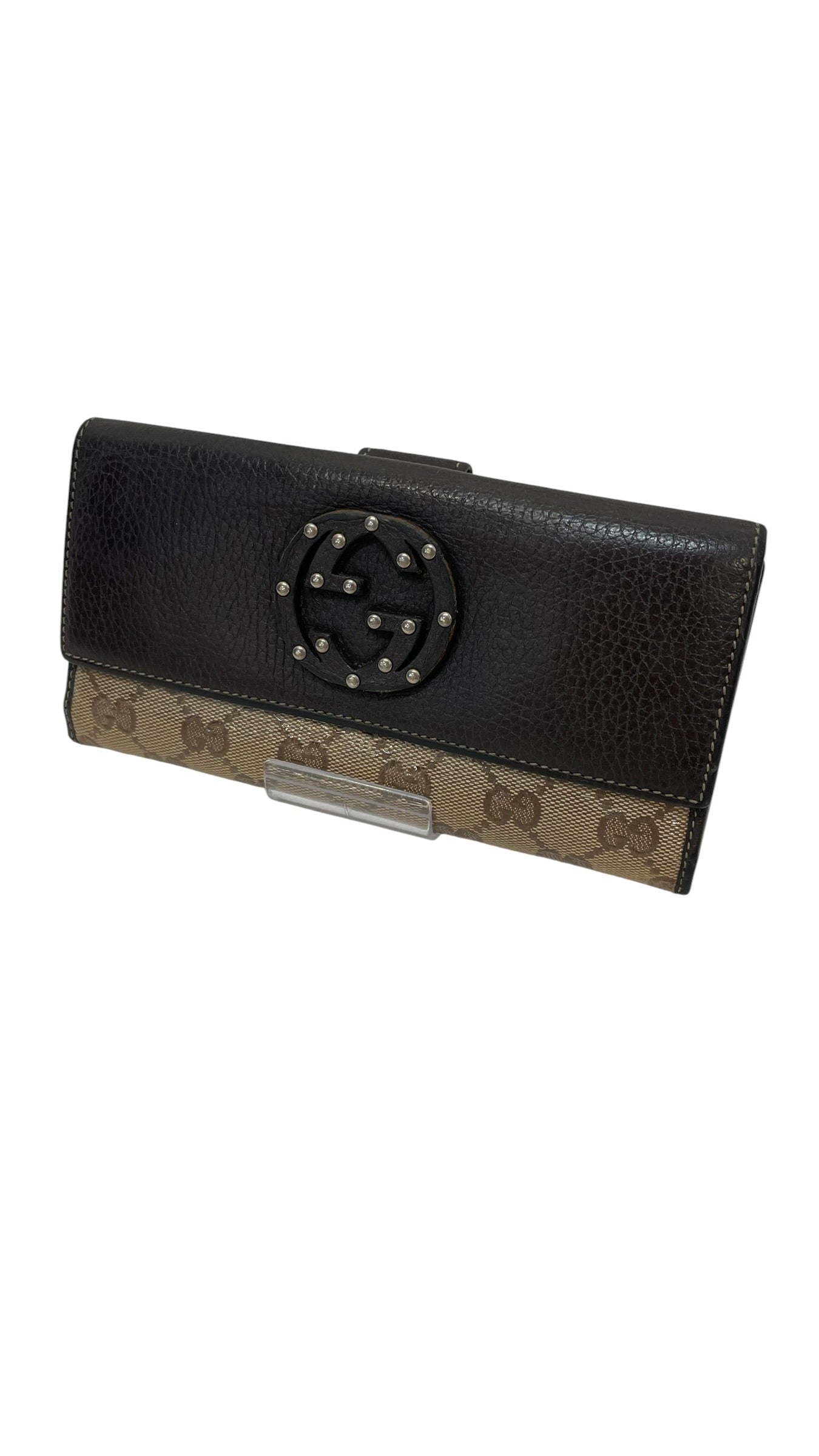 GUCCI/Long Wallet/Monogram/Cotton/CML/COATED CANVAS CRYSTAL GG view 1