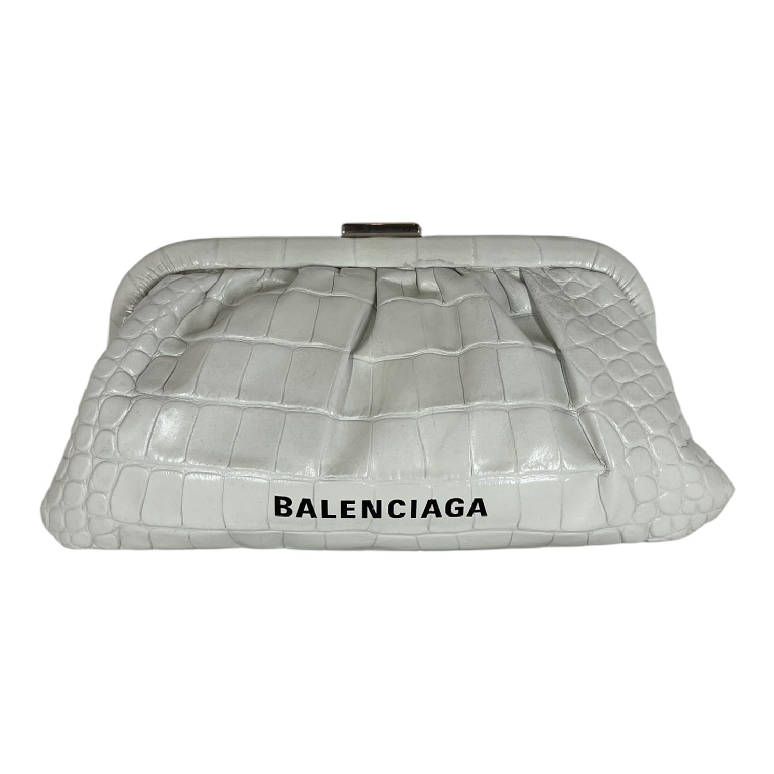 BALENCIAGA/Cross Body Bag/Leather/WHT/SMALL EMBOSSED LEATHER BAG view 1