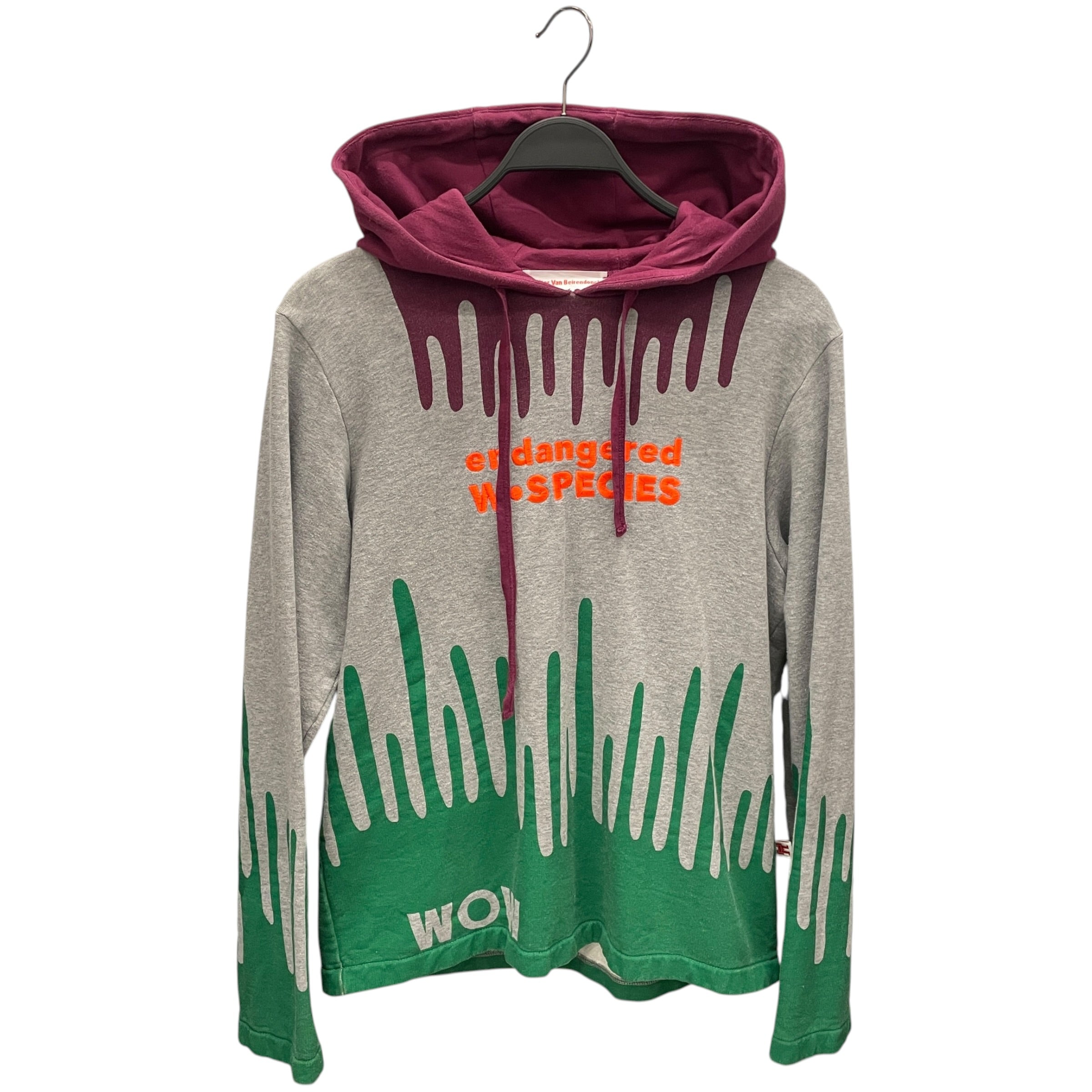 Walter Van Beirendonck/Sweatshirt/L/All Over Print/Cotton/GRY/ENDANGERED SPECIES/'WOW' view 1