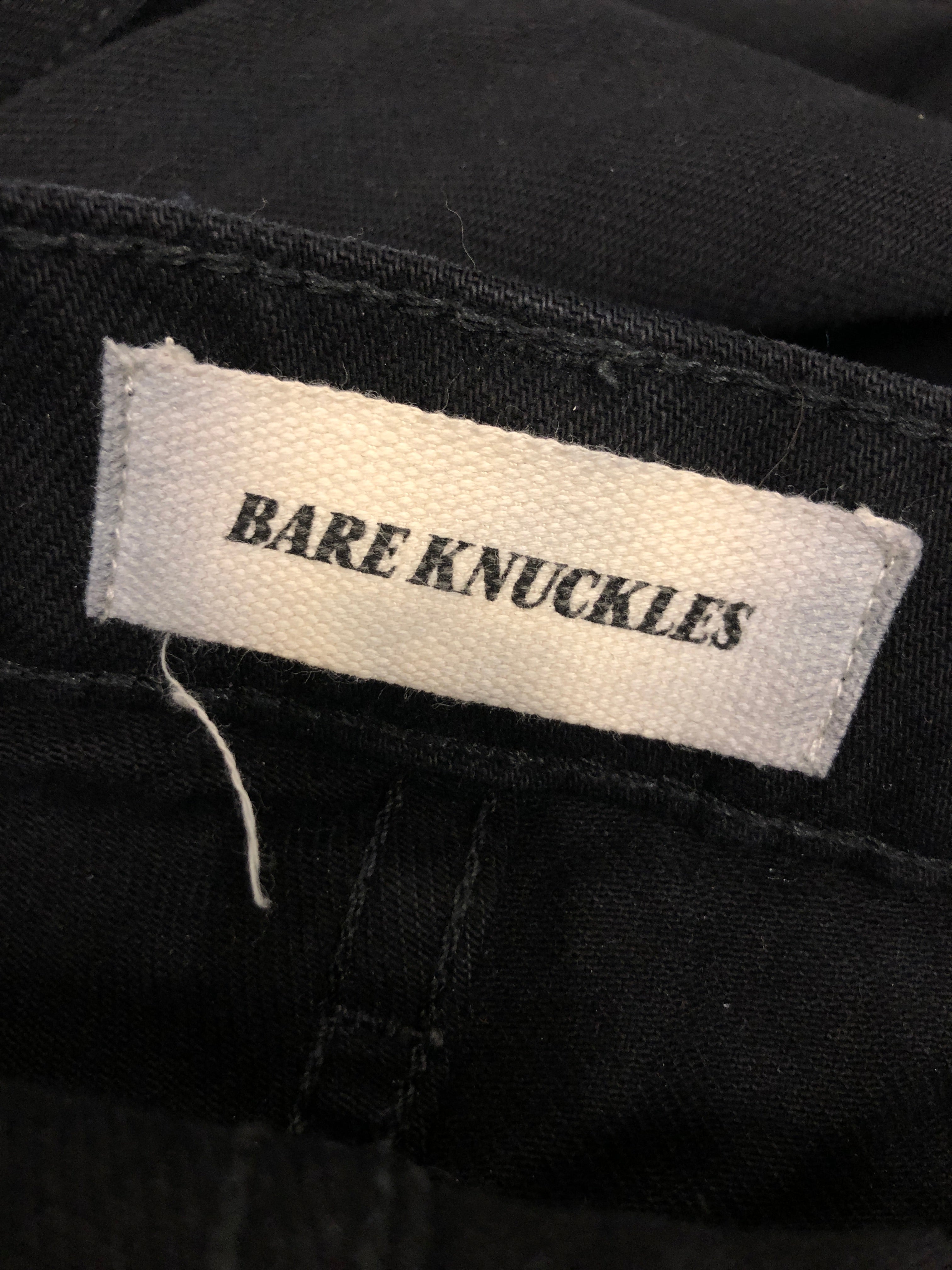 BARE KNUCKLES/Straight Pants/34/Cotton/BLK/ view 3