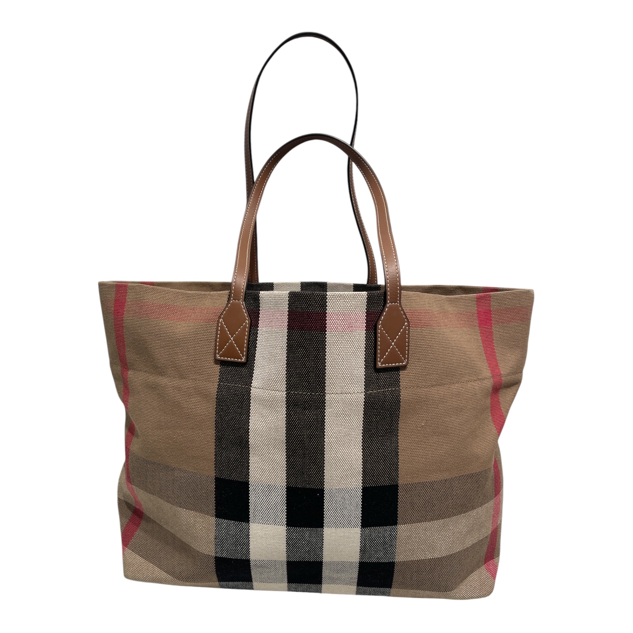 BURBERRY LONDON/Tote Bag/Plaid/Cotton/CML/Giant Check London Tote view 1