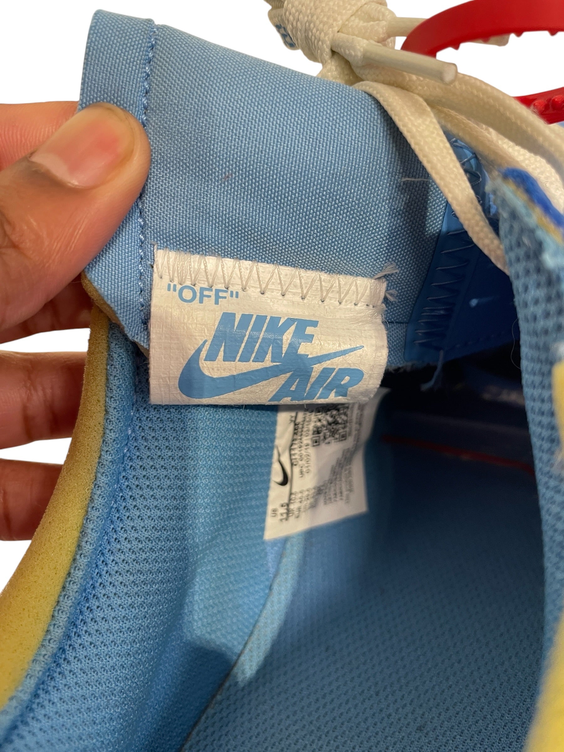 NIKE/OFF-WHITE/Low-Sneakers/US 11.5/Leather/BLU/MCA view 7