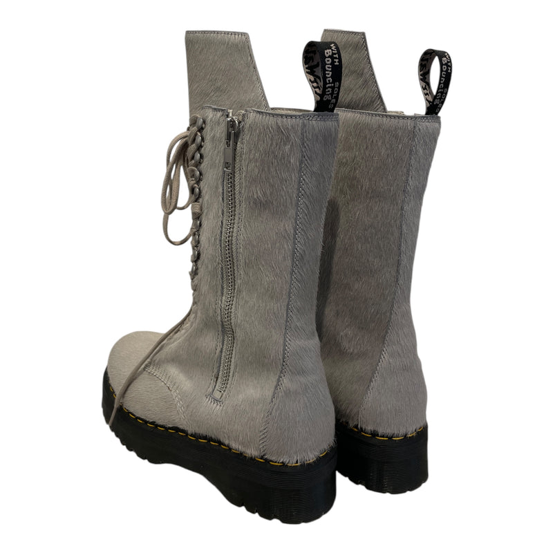 Dr.Martens/RICK OWENS DRKSHDW/Lace Up Boots/US 12/Fur/GRY/