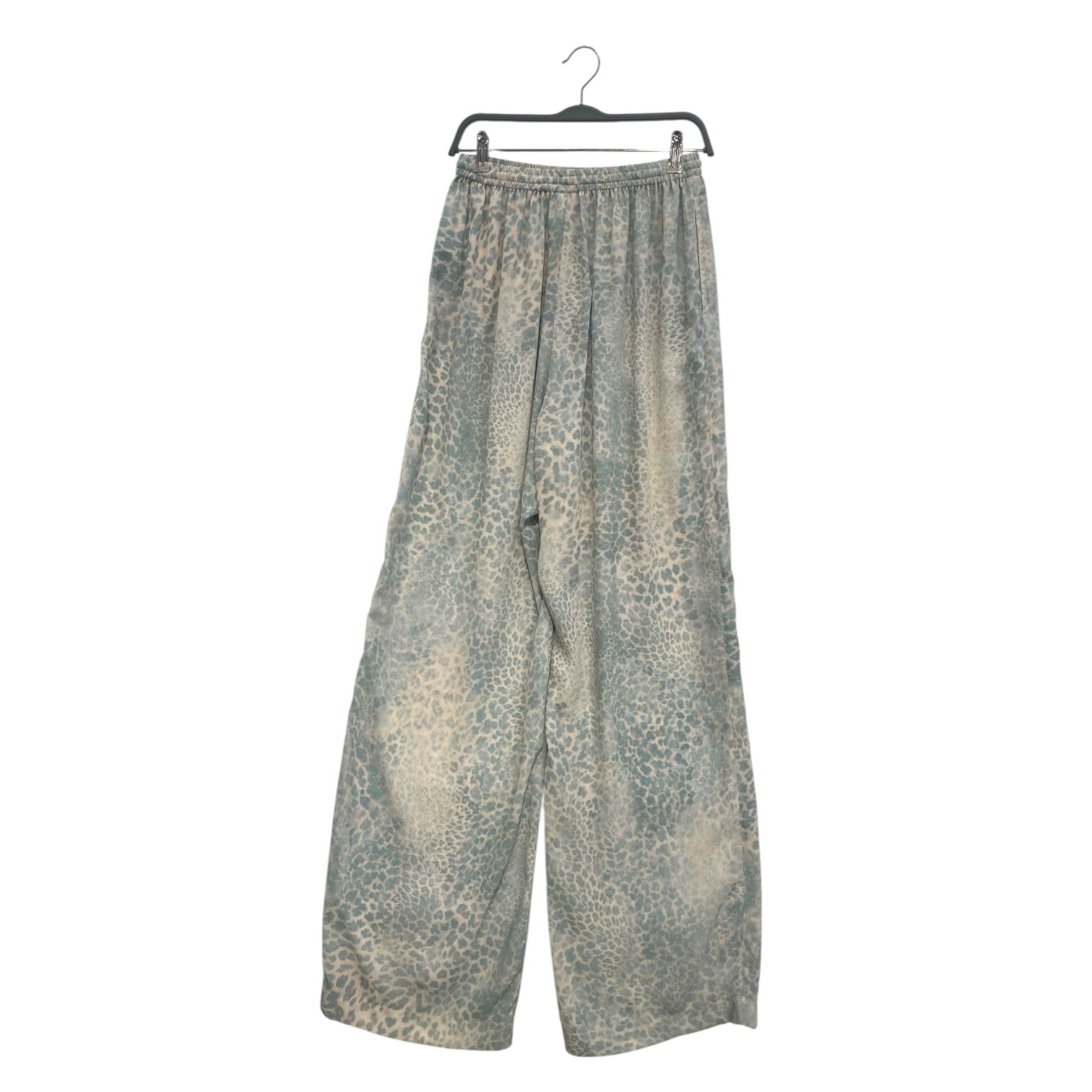 BALENCIAGA/Wide Leg Pants/38/Leopard/Polyester/BLU/FLUID SWEATPANTS view 2
