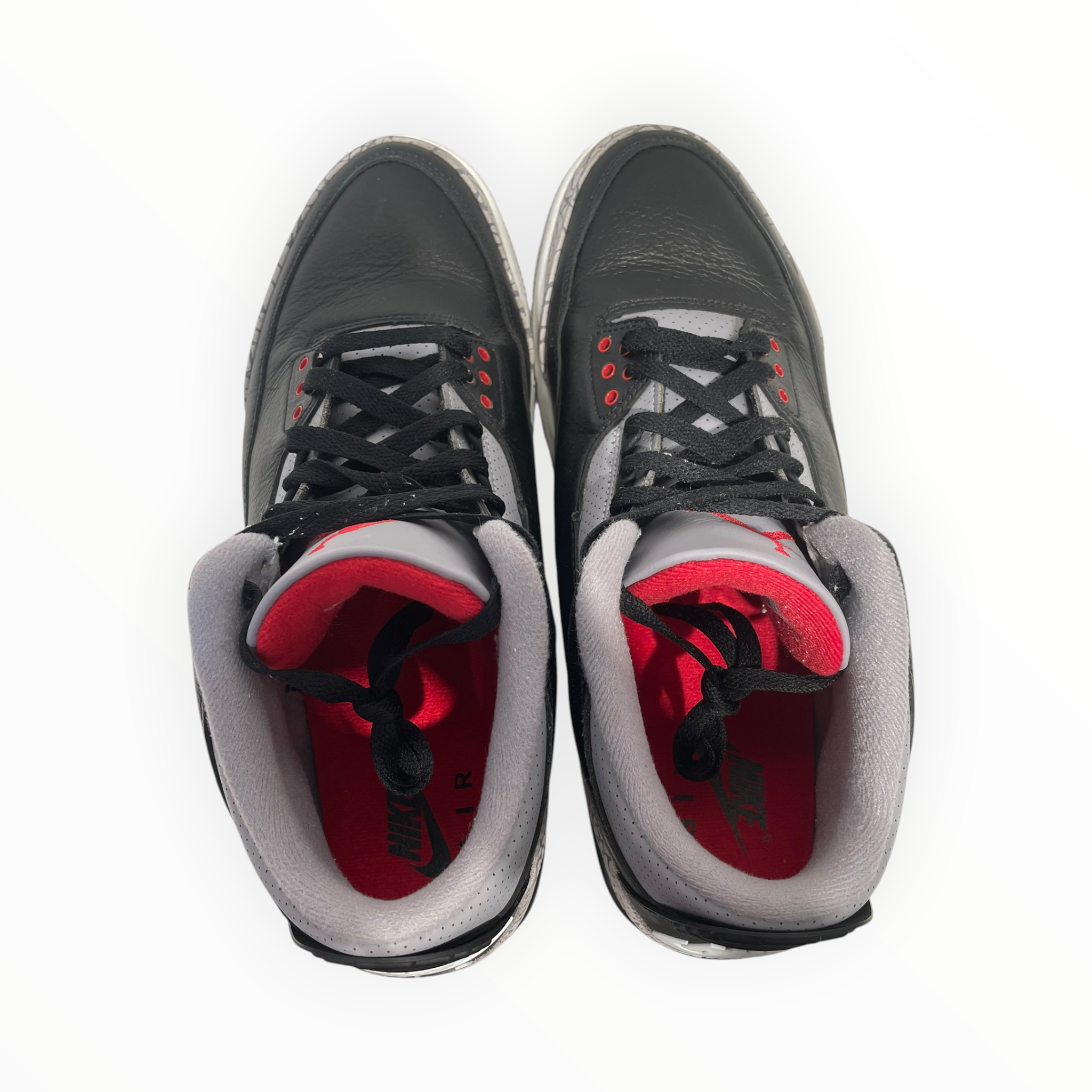 NIKE/AIR JORDAN 3/Hi-Sneakers/US 12.5/Leather/BLK/DN3707-010 view 3