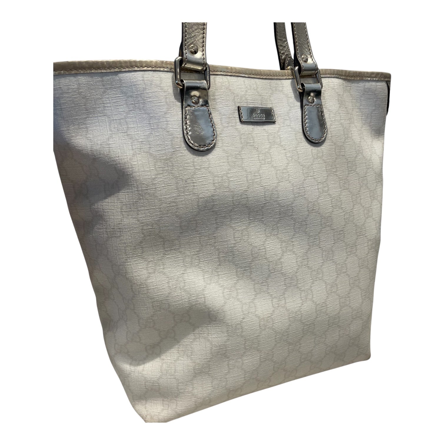 GUCCI/Tote Bag/Monogram/Leather/WHT/GG Plus Tote view 6