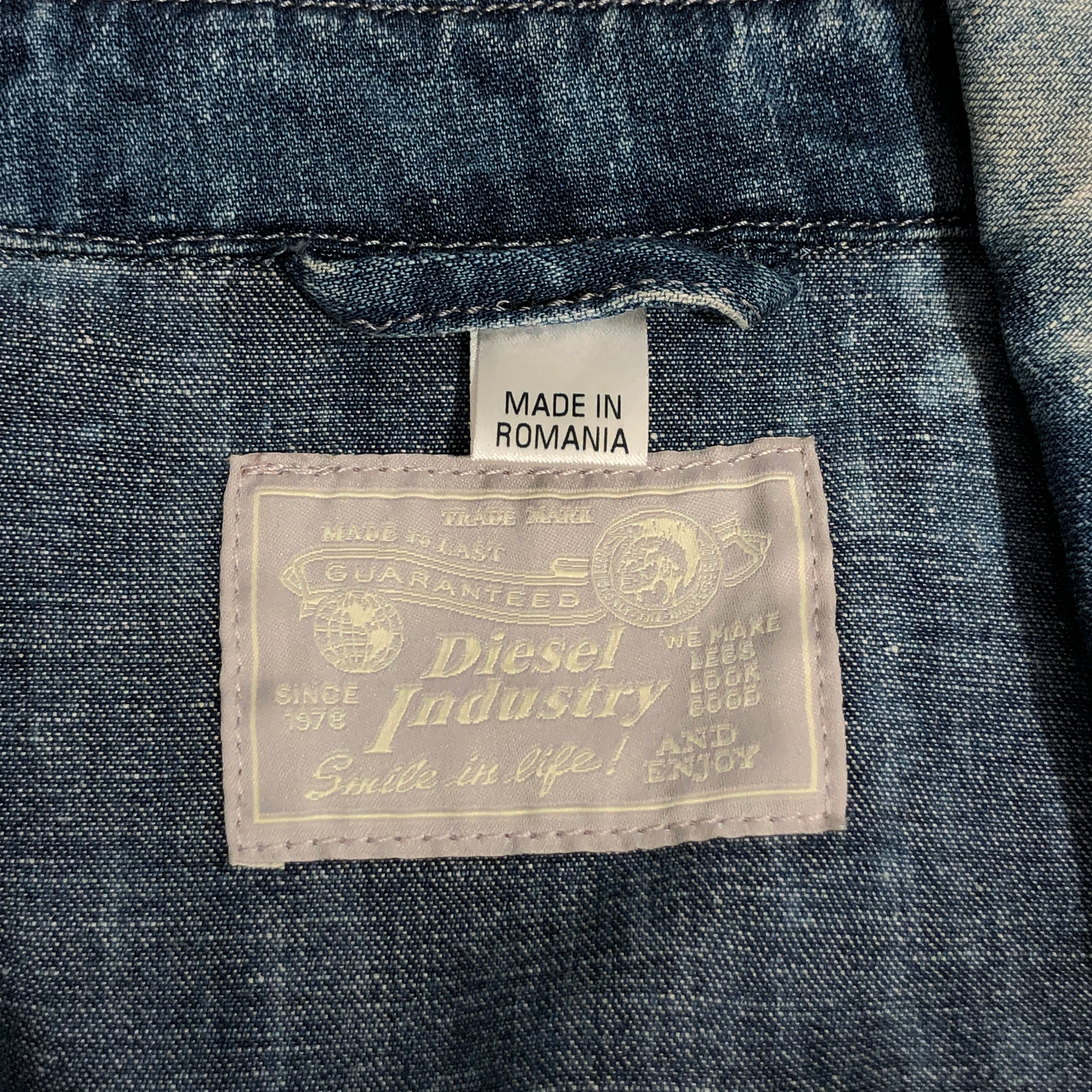 DIESEL/Denim Jkt/S/Denim/IDG/ASYMMETRICAL ZIP WASHED DENIM view 3