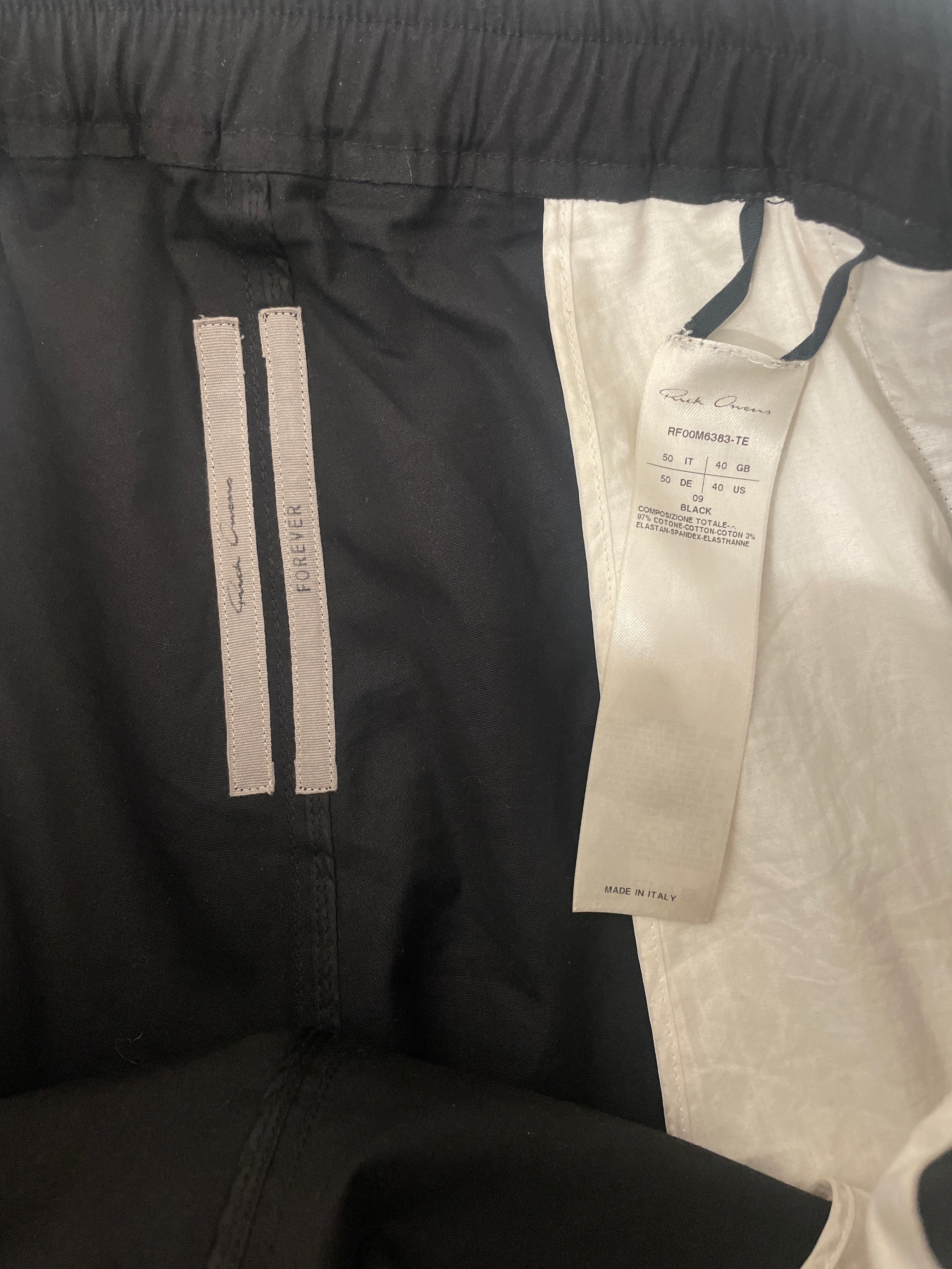 Rick Owens/Shorts/40/Cotton/BLK/POD SHORTS RF00M6383-TE view 3