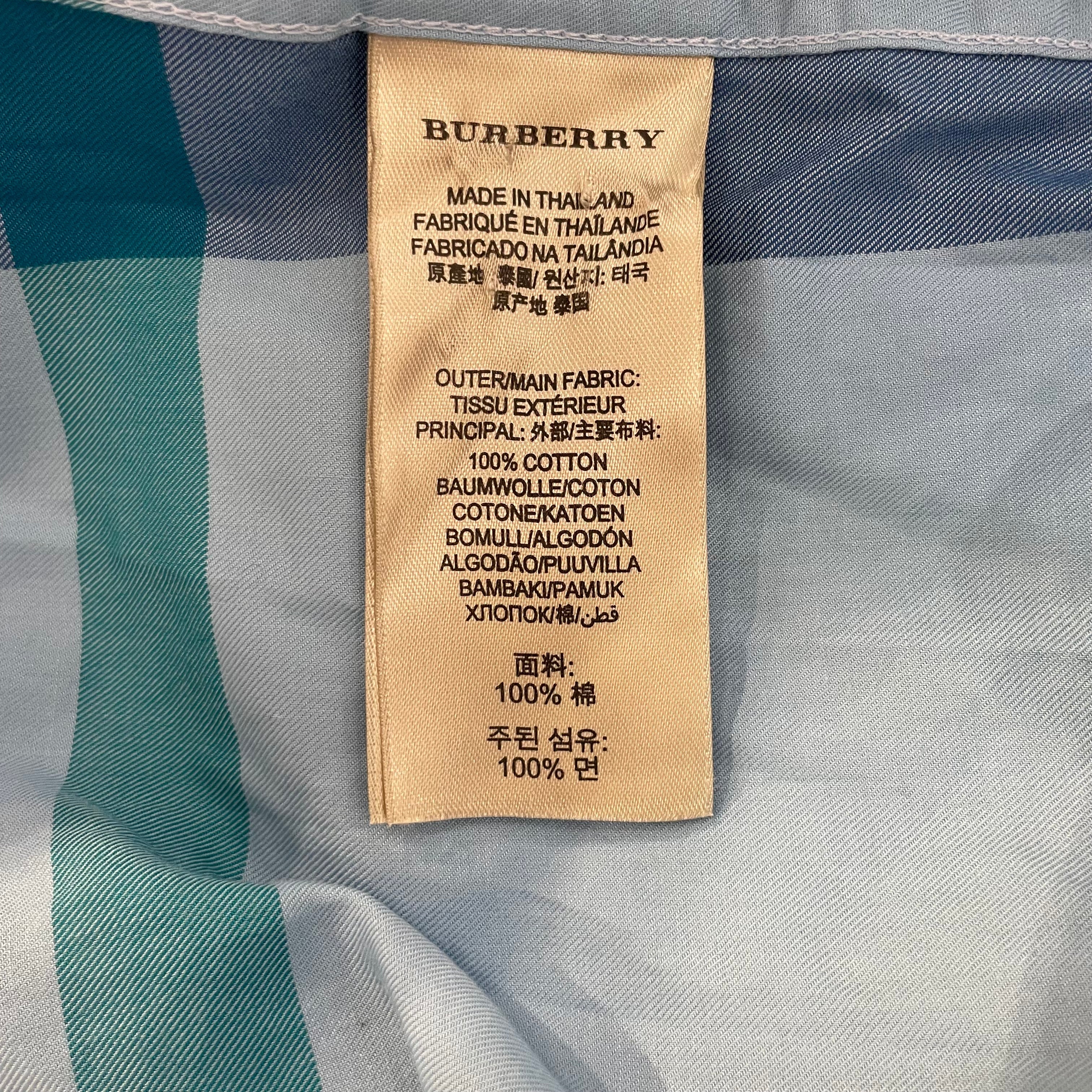 BURBERRY BRIT/Flannel Shirt/XXL/Cotton/BLU/Plaid/Plaid Shirt view 4