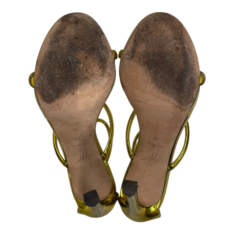 Giuseppe Zanotti/Heels/EU 39/Polyester/GLD/HEEL ZIP HEELS