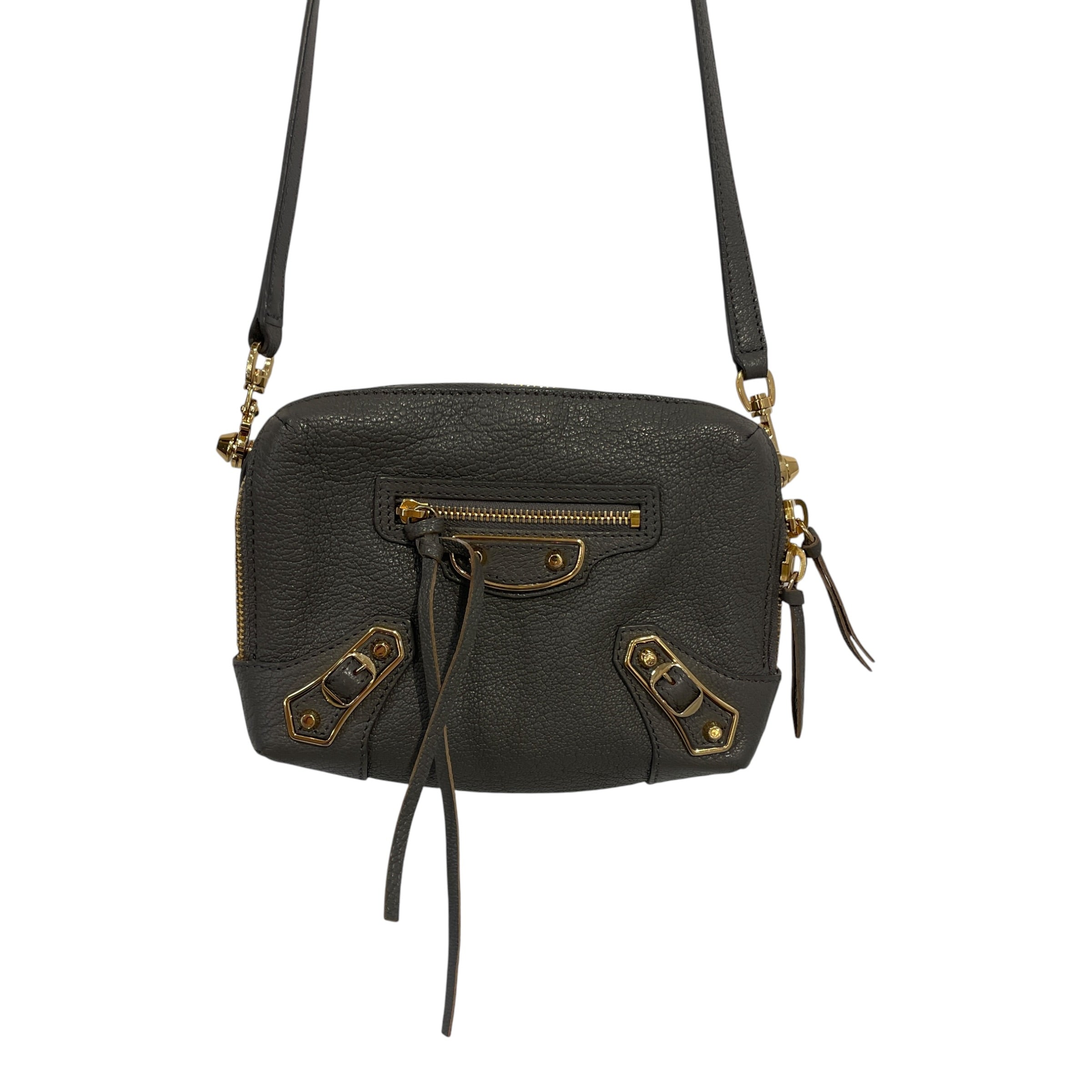 BALENCIAGA/Cross Body Bag/Leather/GRY/ view 2