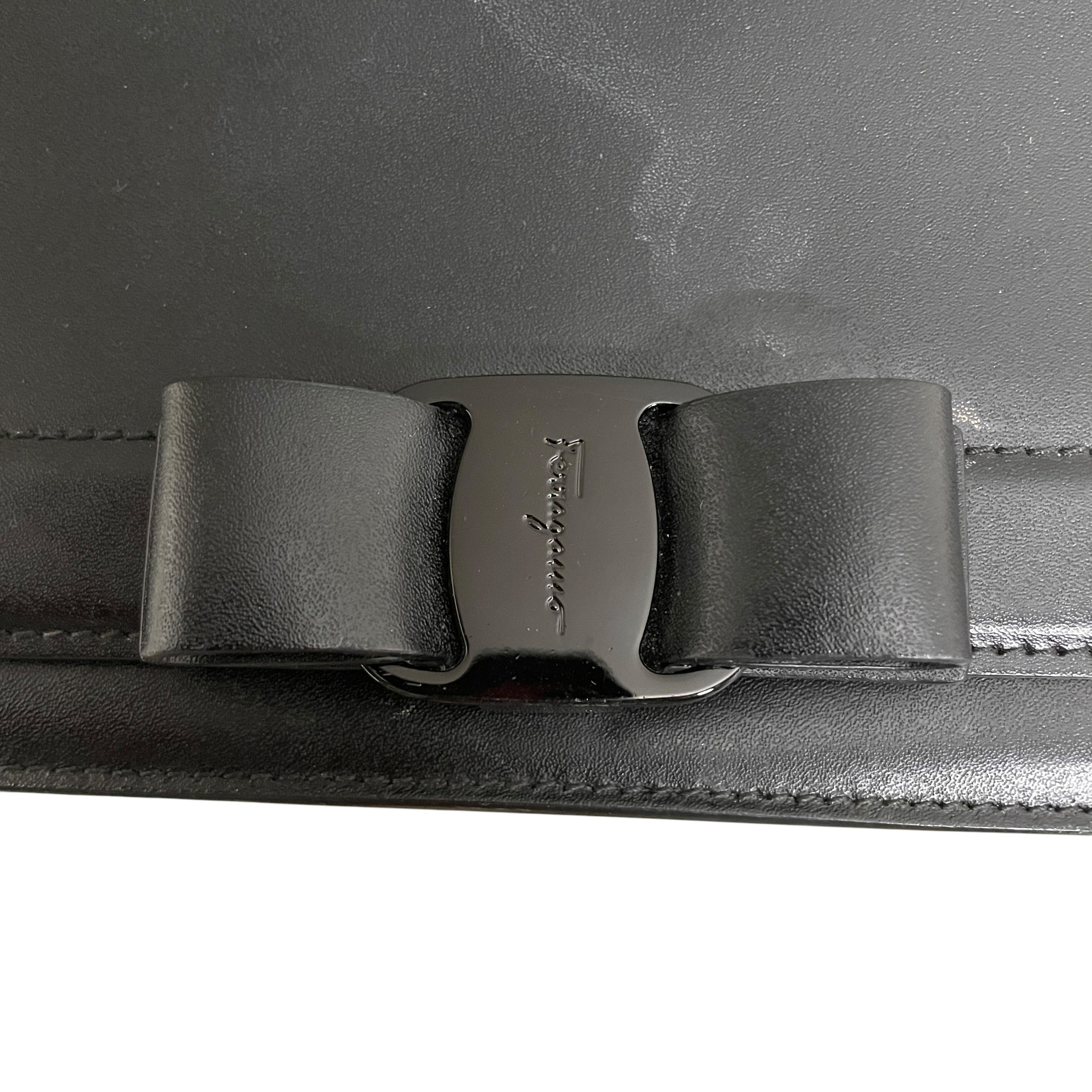 Salvatore Ferragamo/Cross Body Bag/Leather/BLK/ VARA/ BOW/ CHAIN STRAP view 5