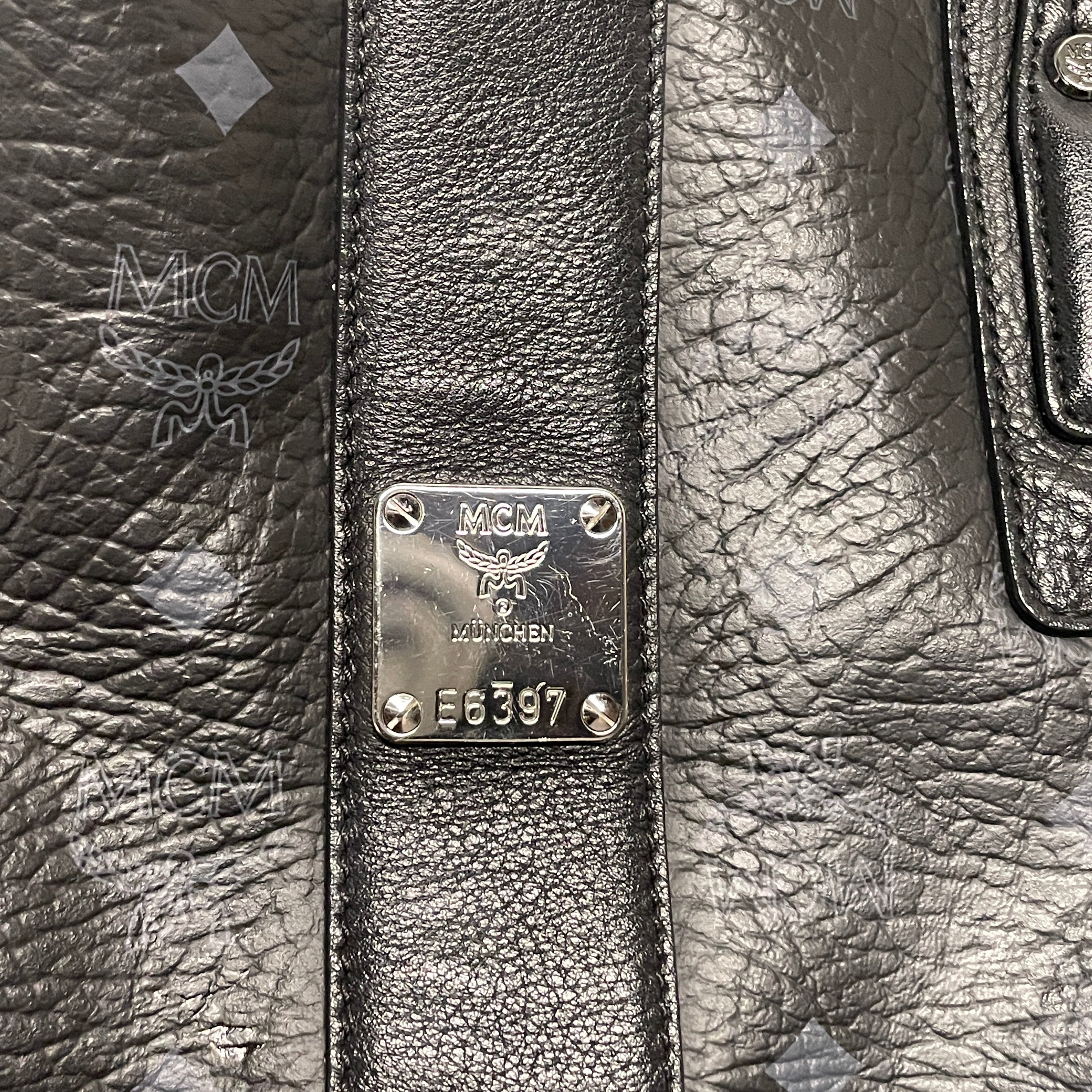 MCM/Bag/Monogram/Leather/BLK/attachable tote view 6