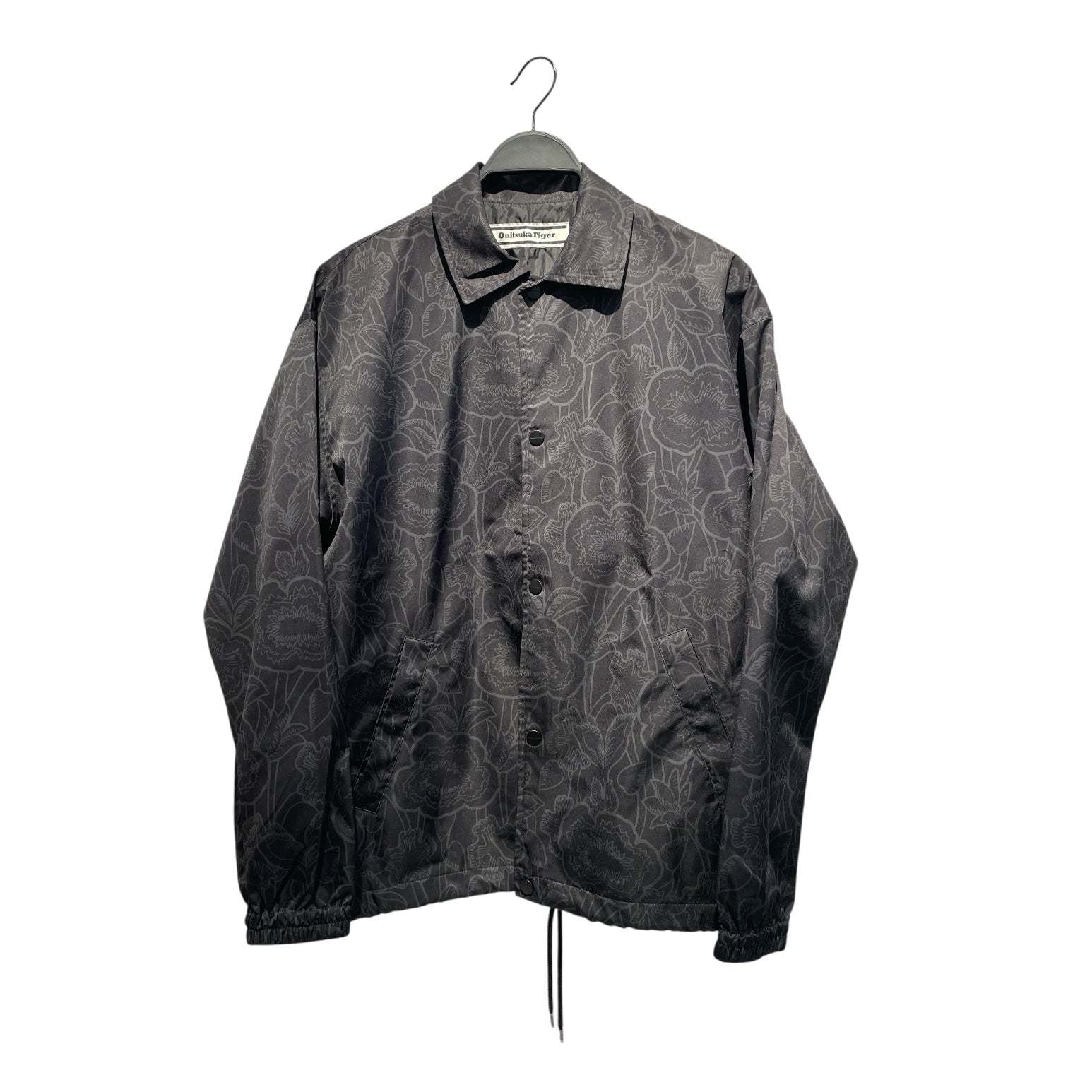 Onitsuka Tiger/Jacket/S/Polyester/BLK/All Over Print/printed coach jacket view 1
