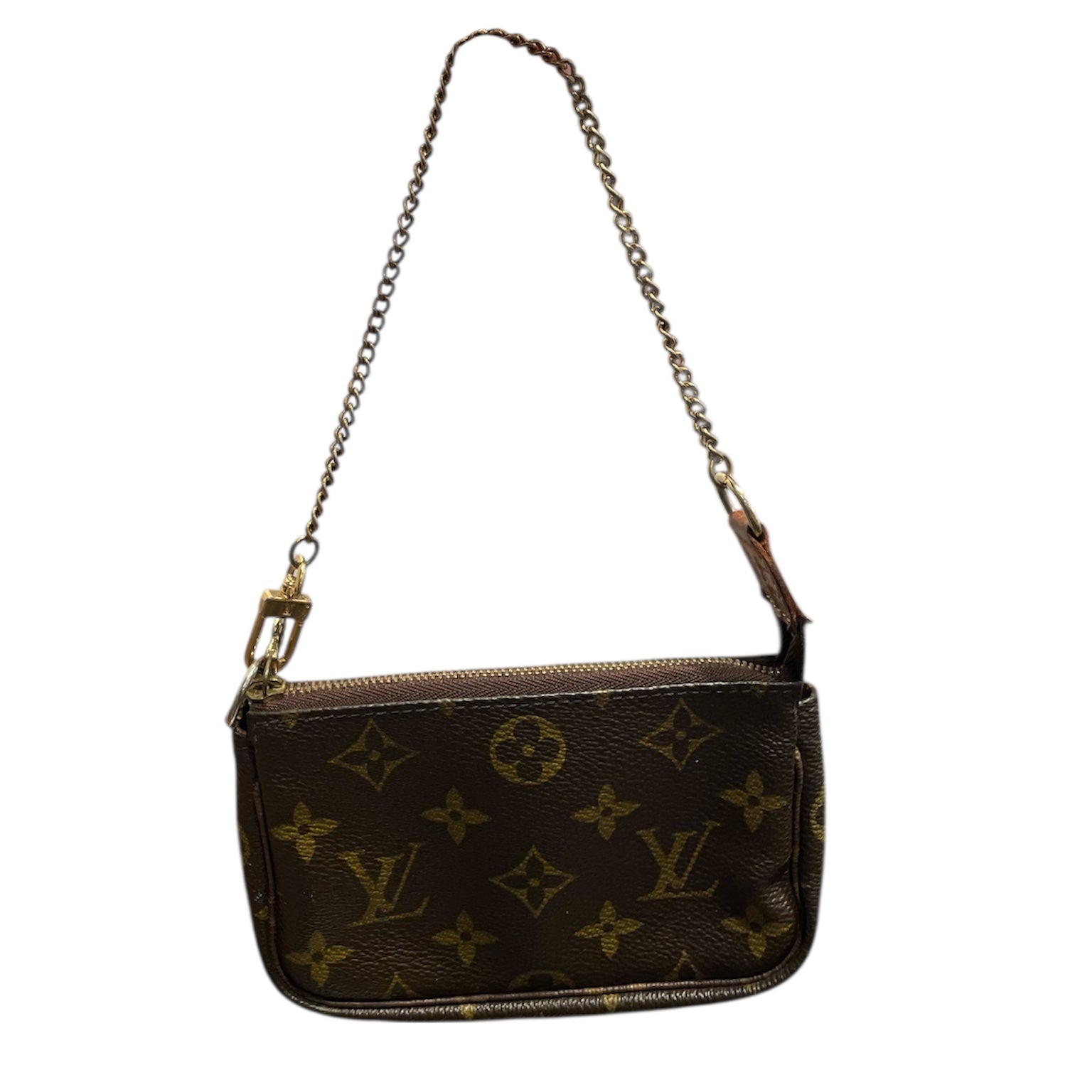 LOUIS VUITTON/Coin Wallet/Leather/BRW/Monogram Pochette Mini view 1