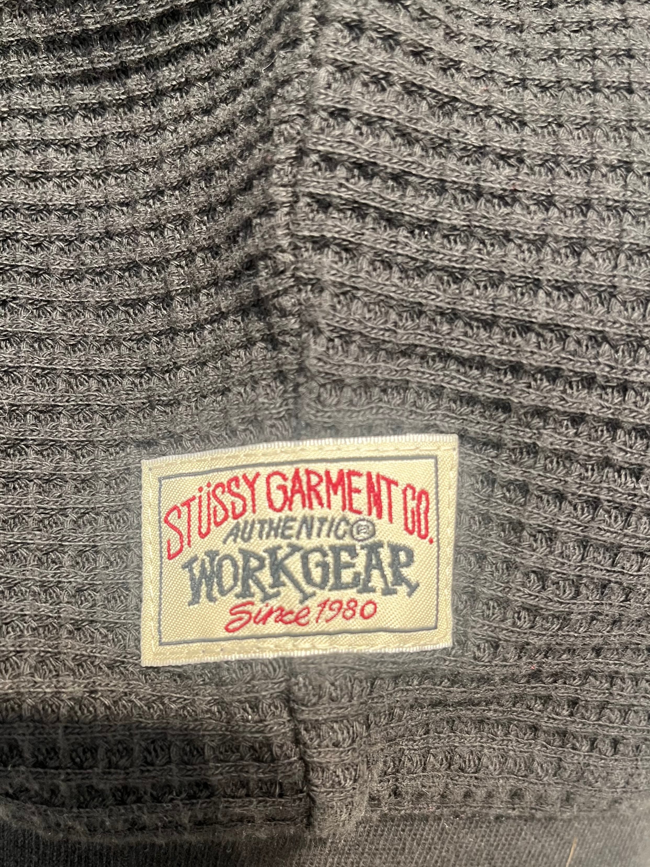 STUSSY/Zip Up Hoodie/XL/Cotton/GRY/WAFFLE KNIT HOODIE view 5
