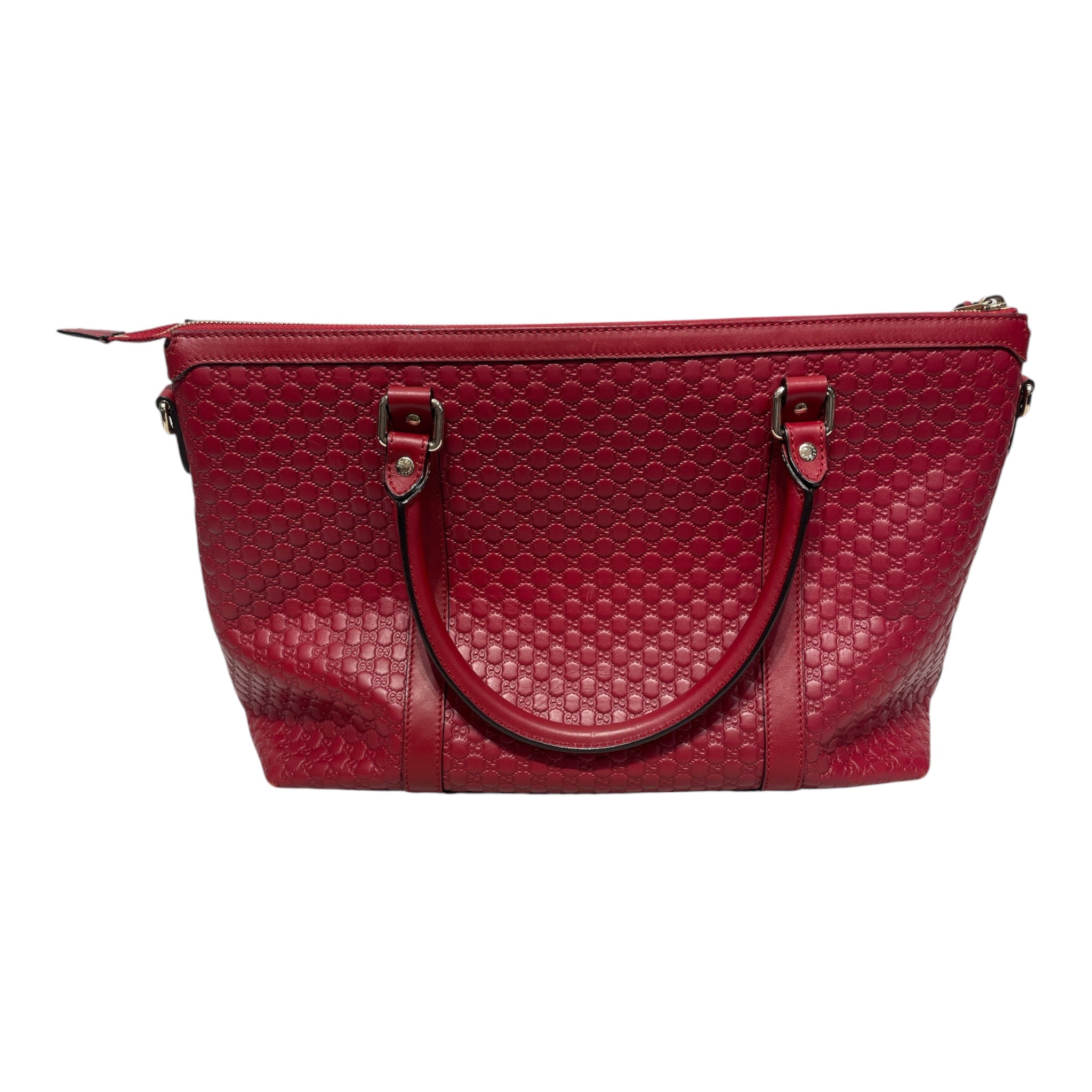 GUCCI/Tote Bag/Monogram/Leather/RED/MICROGUCCISSIMA view 2