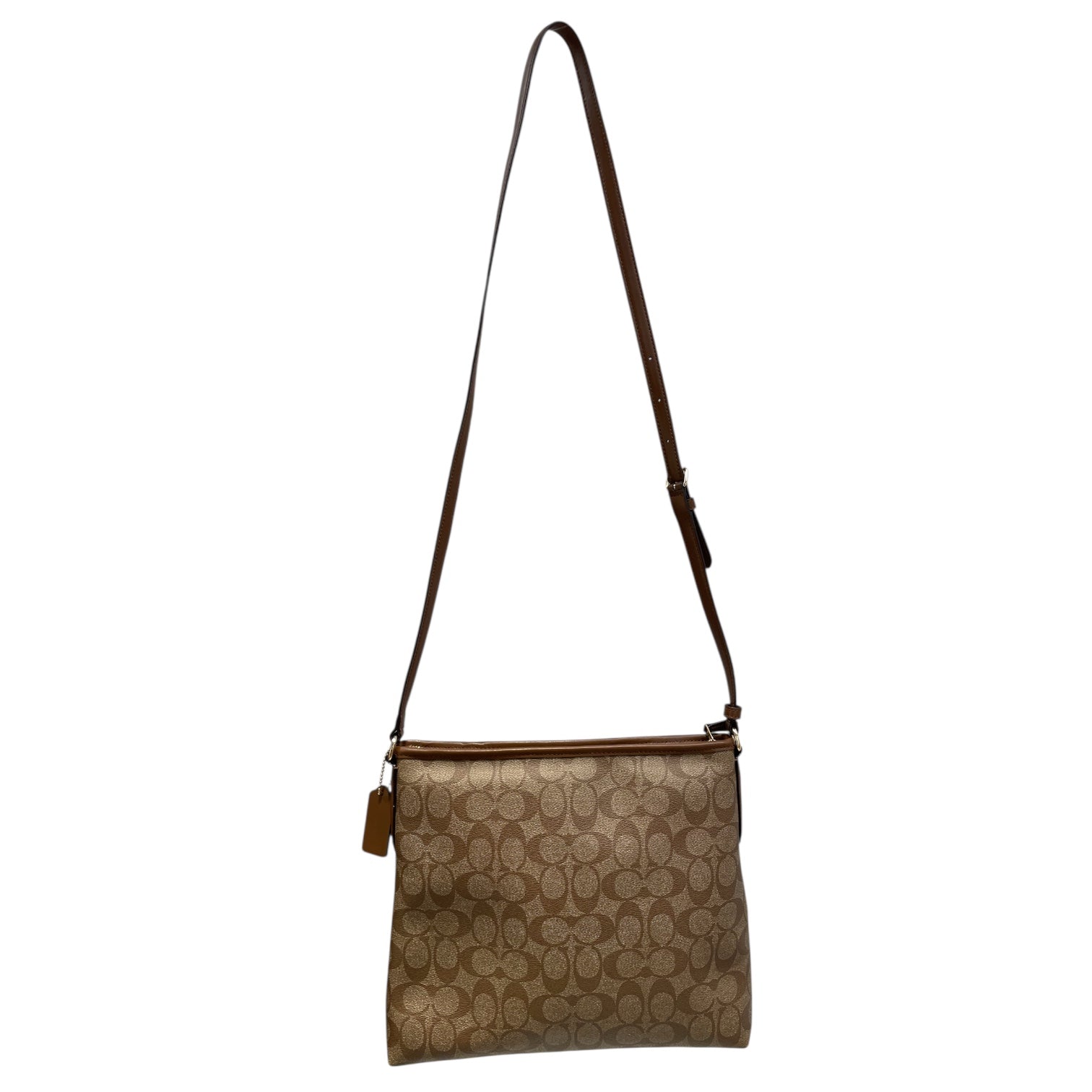 COACH/Tote Bag/Monogram/BRW/front pocket/ messanger style view 2