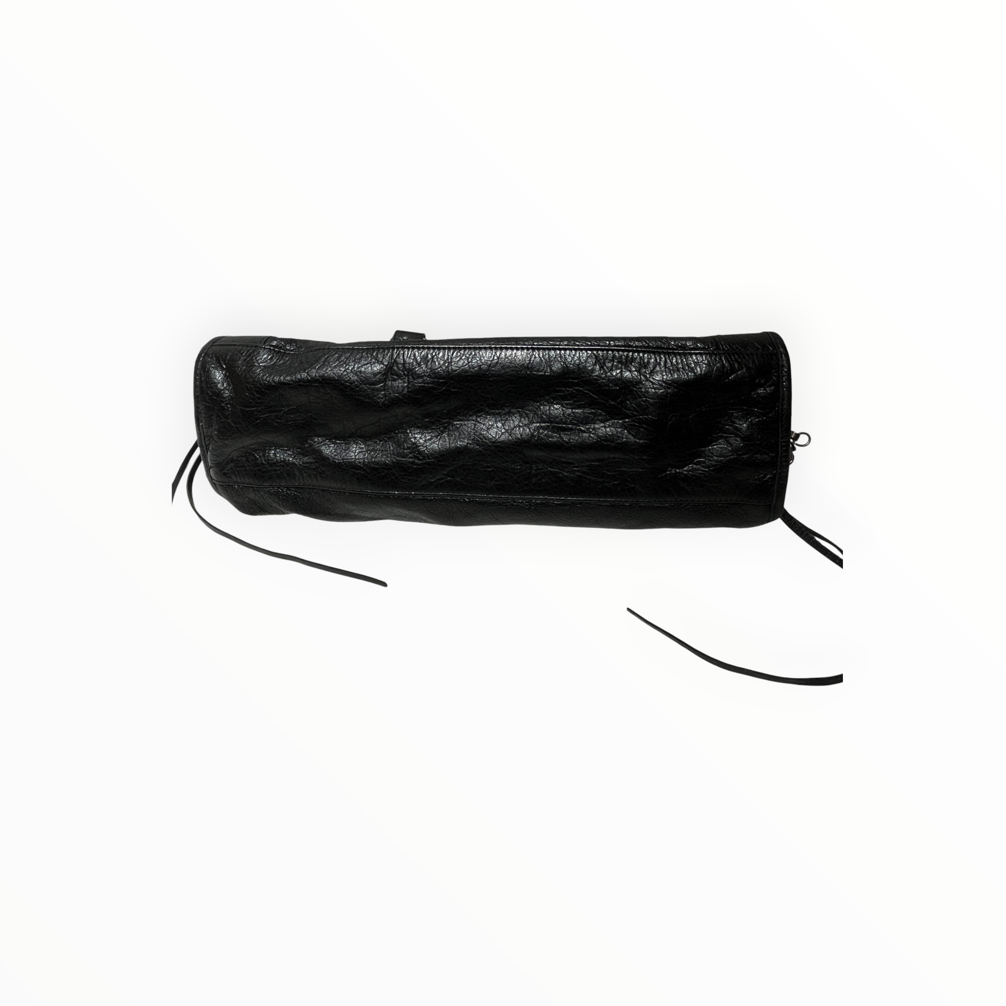 BALENCIAGA/Cross Body Bag/Leather/BLK/CUSTOM HANDLE WRITING view 7