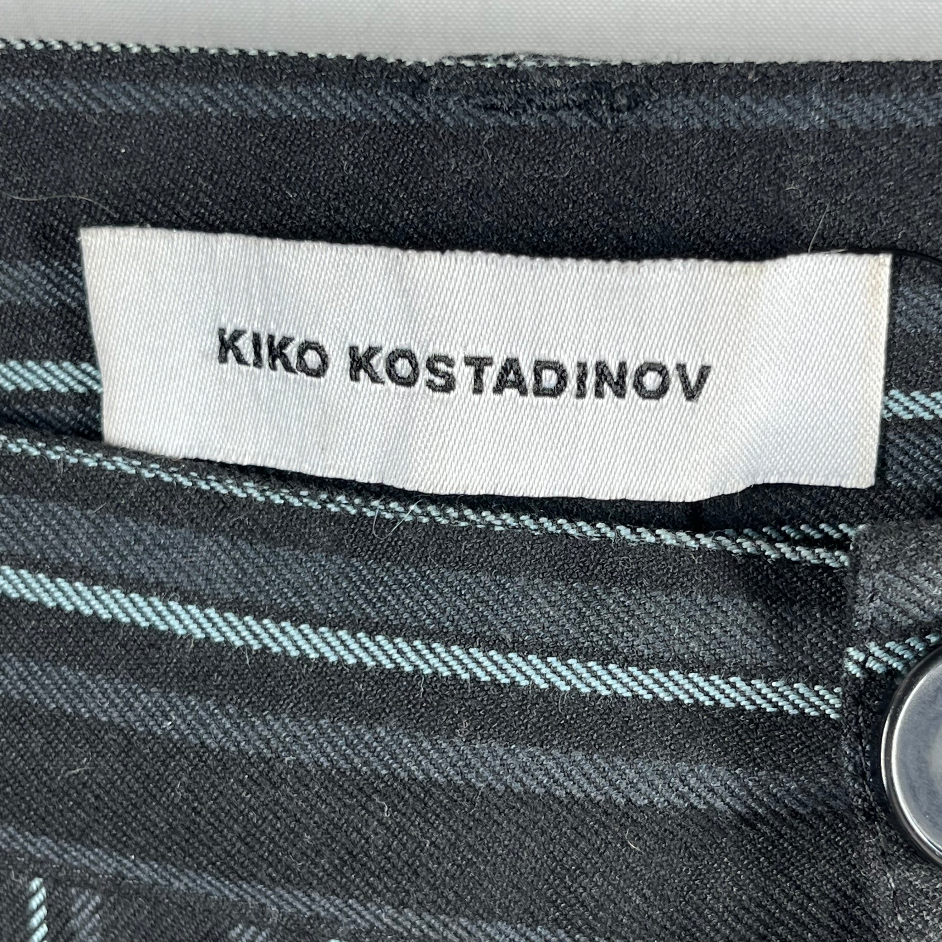 Kiko Kostadinov/Pants/S/Cotton/NVY/Stripe/IRENE WOOL STRIPE TROUSERS view 3
