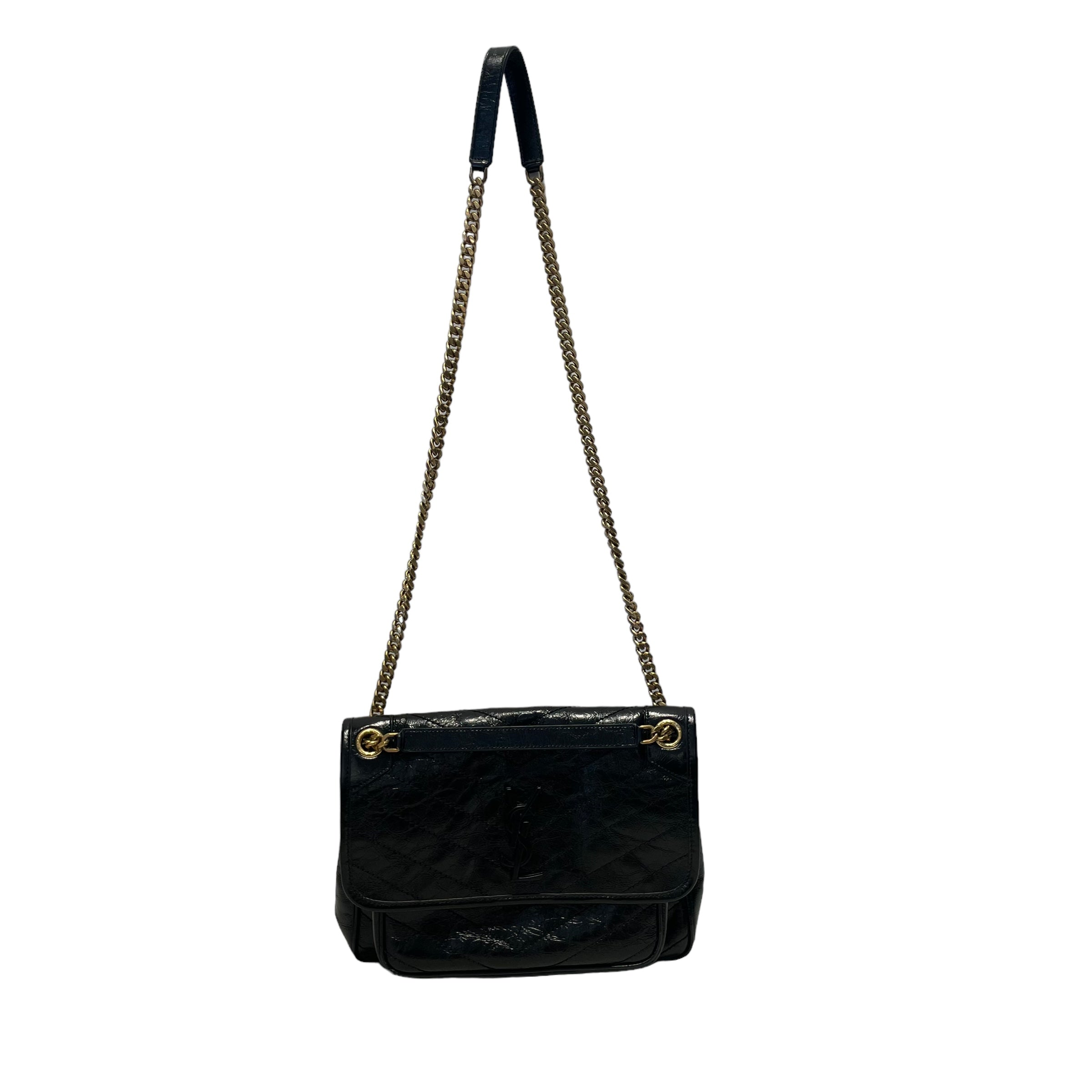 YVES SAINT LAURENT/Cross Body Bag/Leather/BLK/ view 1