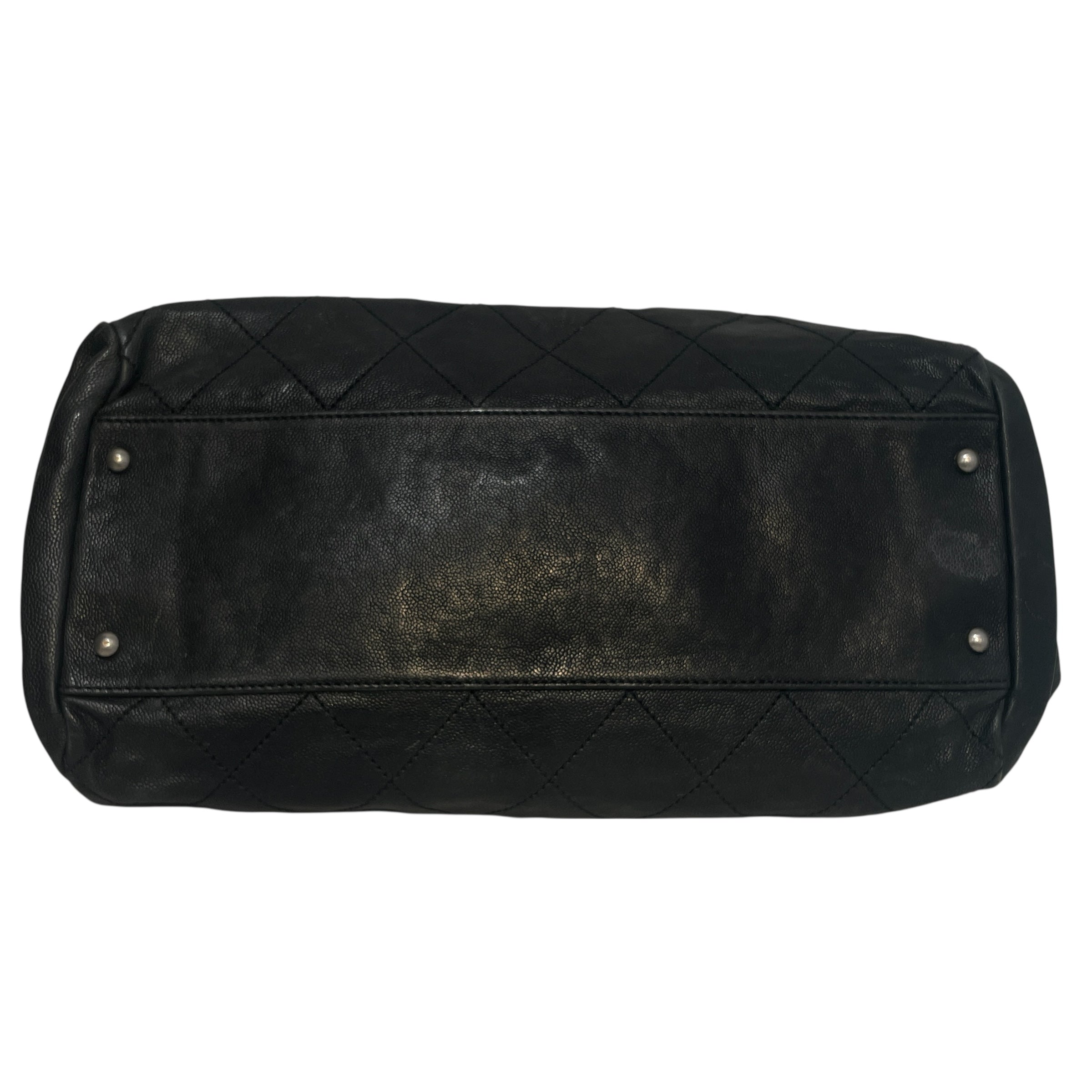 CHANEL/Hand Bag/Leather/BLK/Caviar Outdoor Ligne view 3