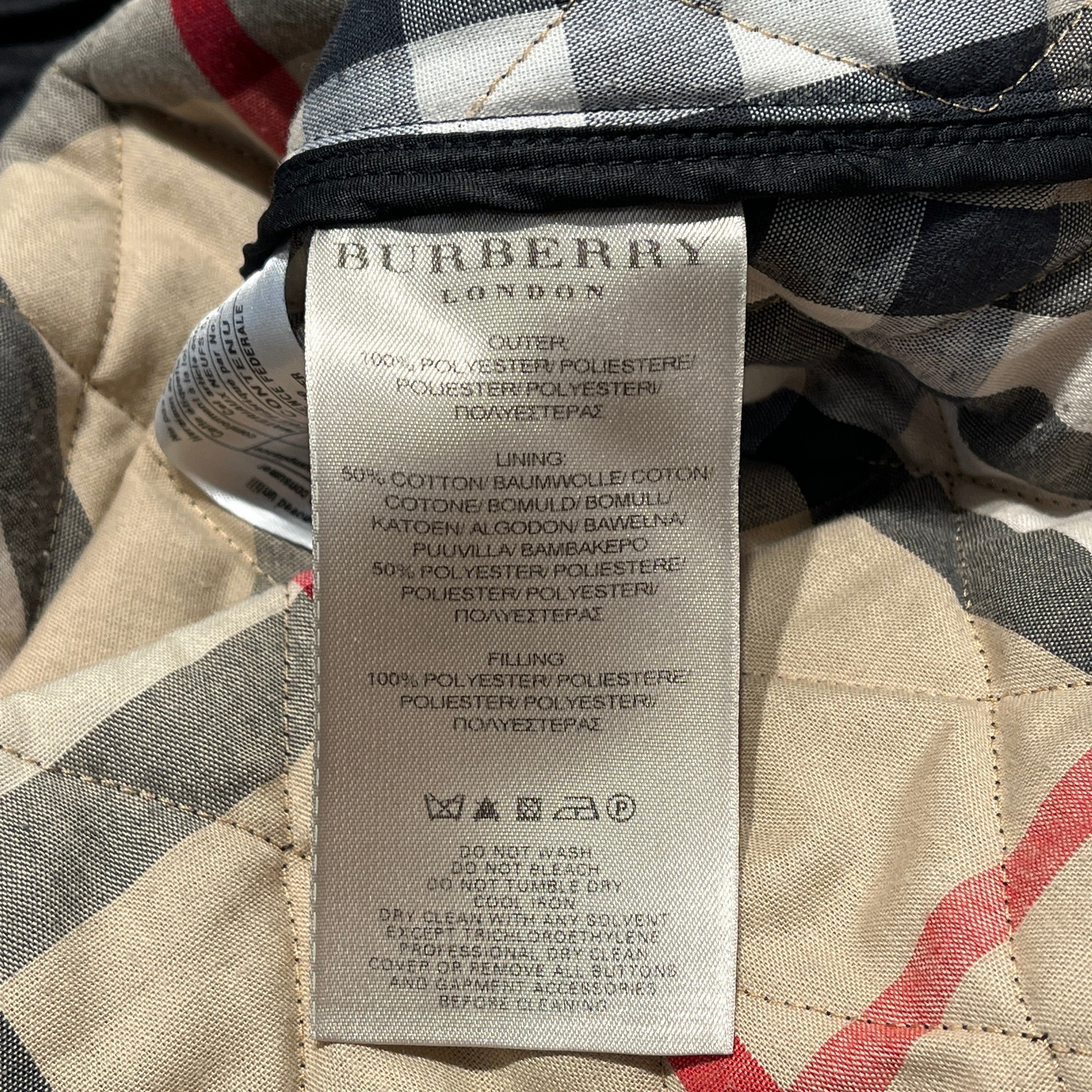 BURBERRY LONDON/Spring Coat/L/Nylon/BLK/QUILTED view 4