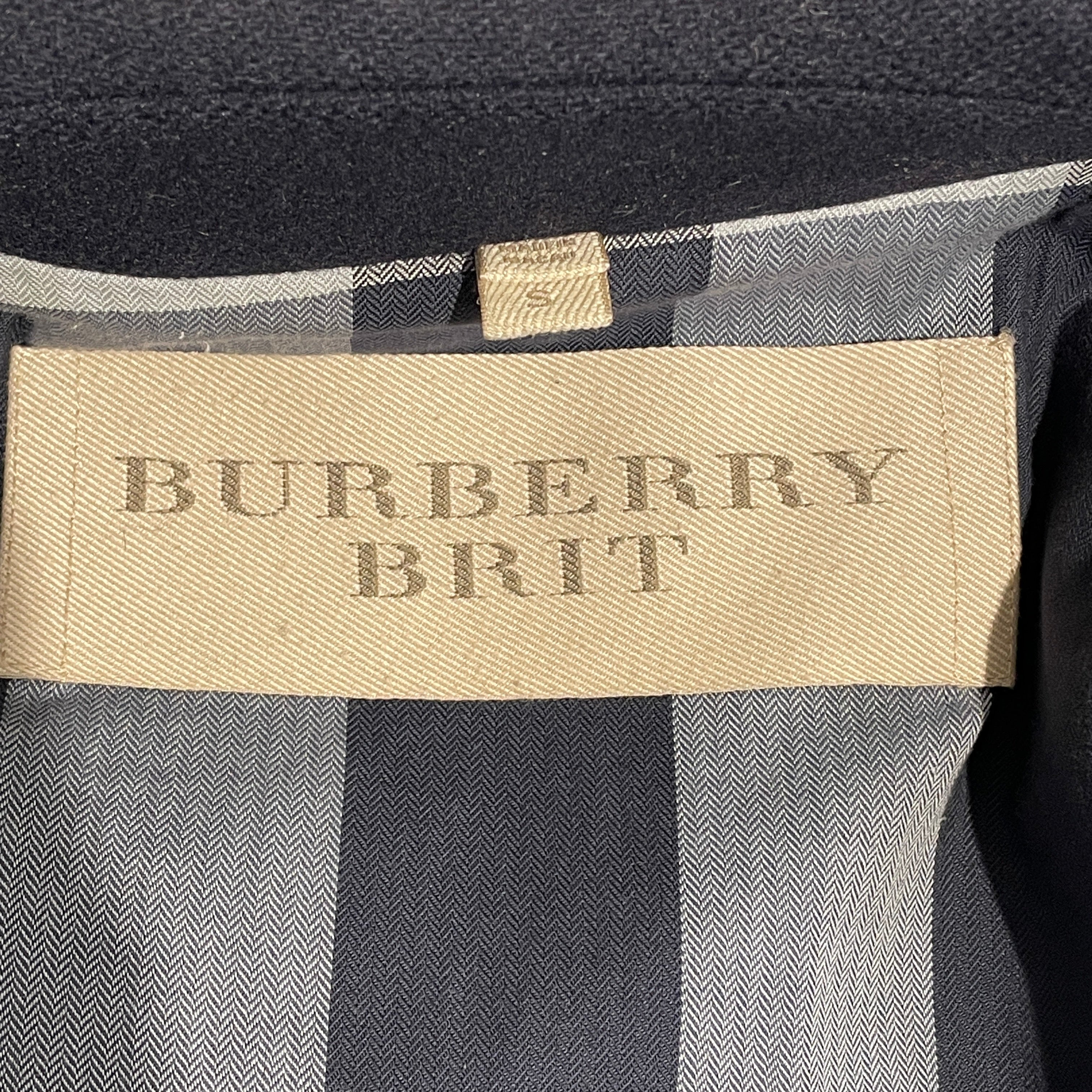 BURBERRY BRIT/Jacket/S/Wool/NVY/Navy peacoat view 3