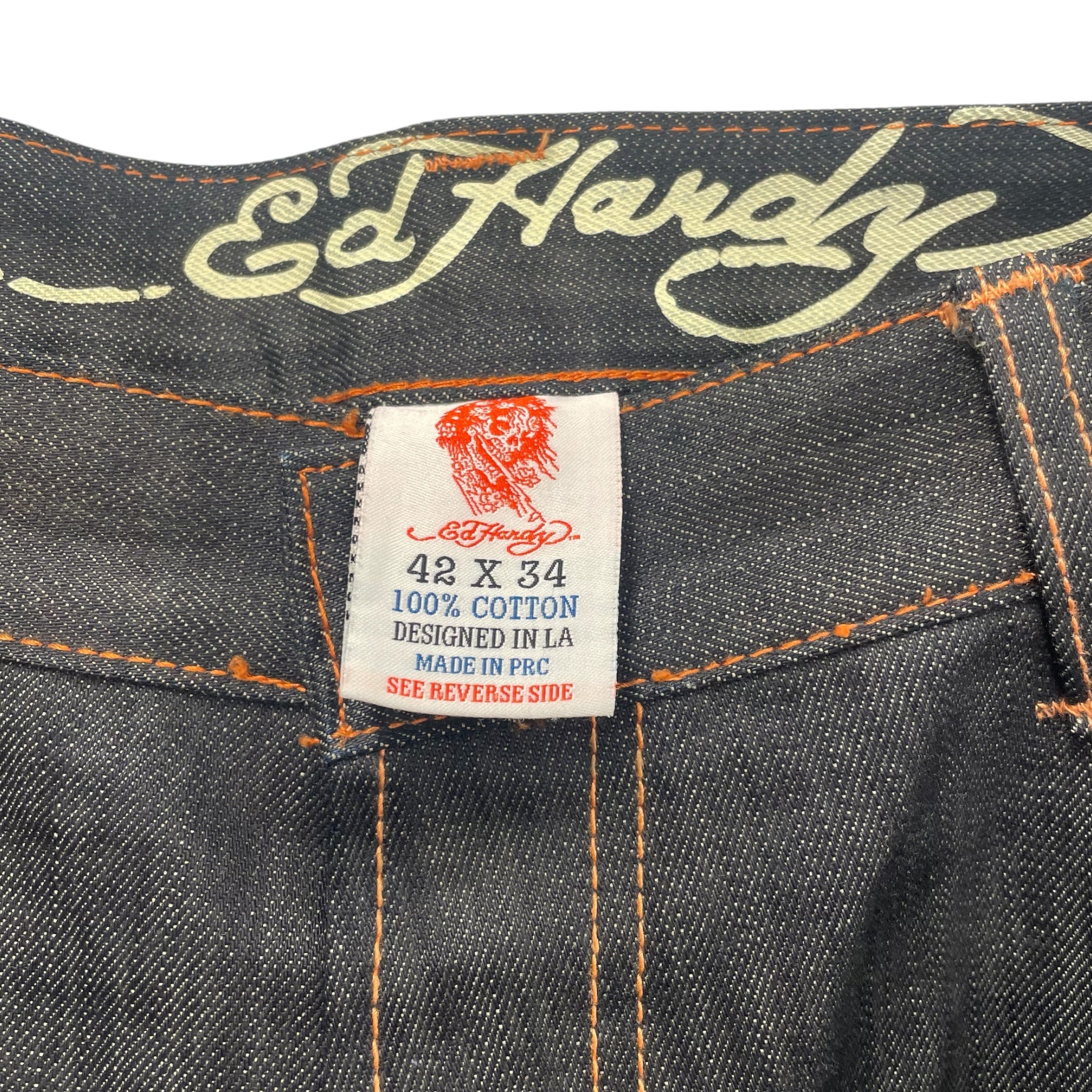 ED HARDY/Pants/42/Denim/BLU/Animal Pattern/SKULLSNAKEBACK view 3