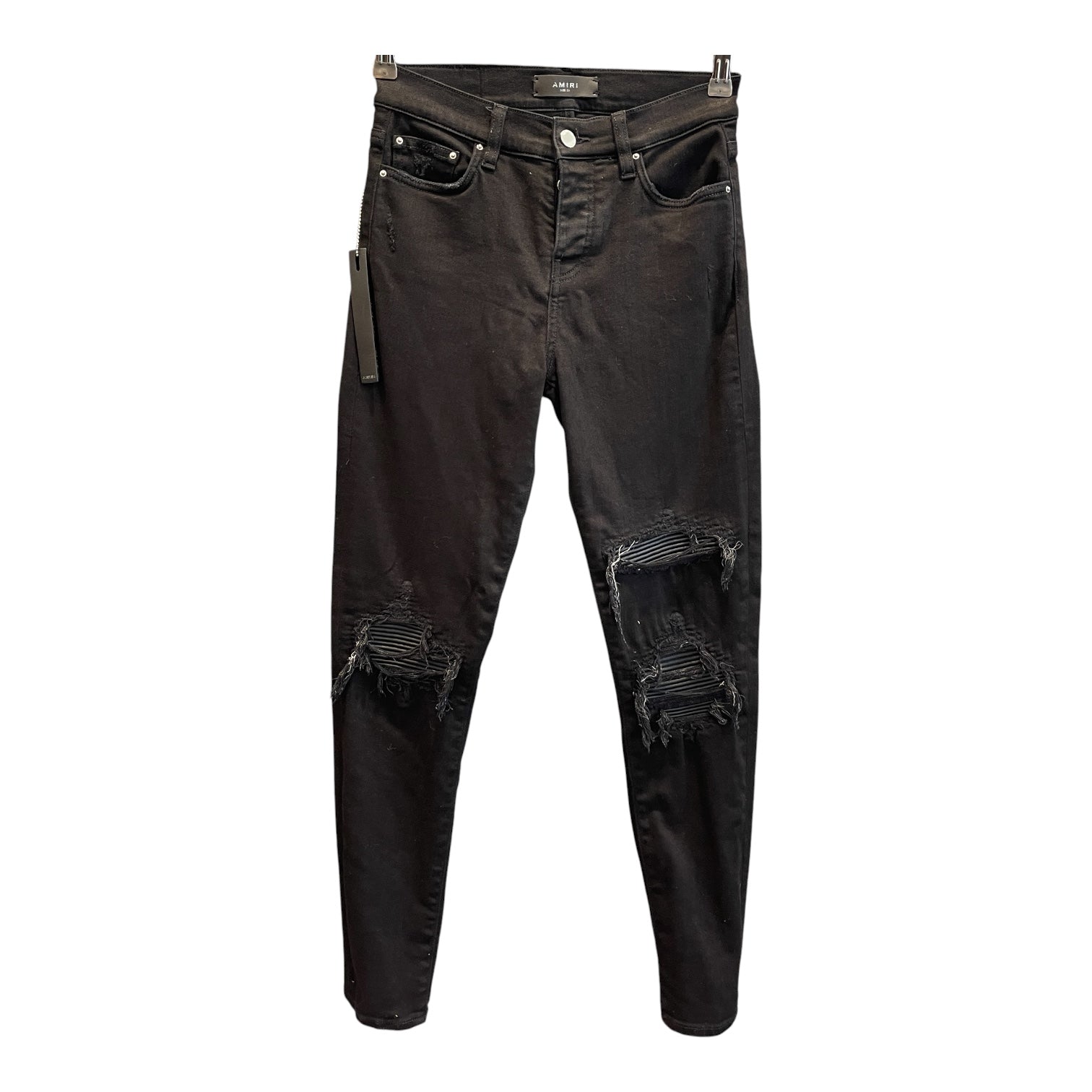 AMIRI/Skinny Pants/26/Denim/BLK/MX1 DISTRESSED JEANS W/RIBBED view 1
