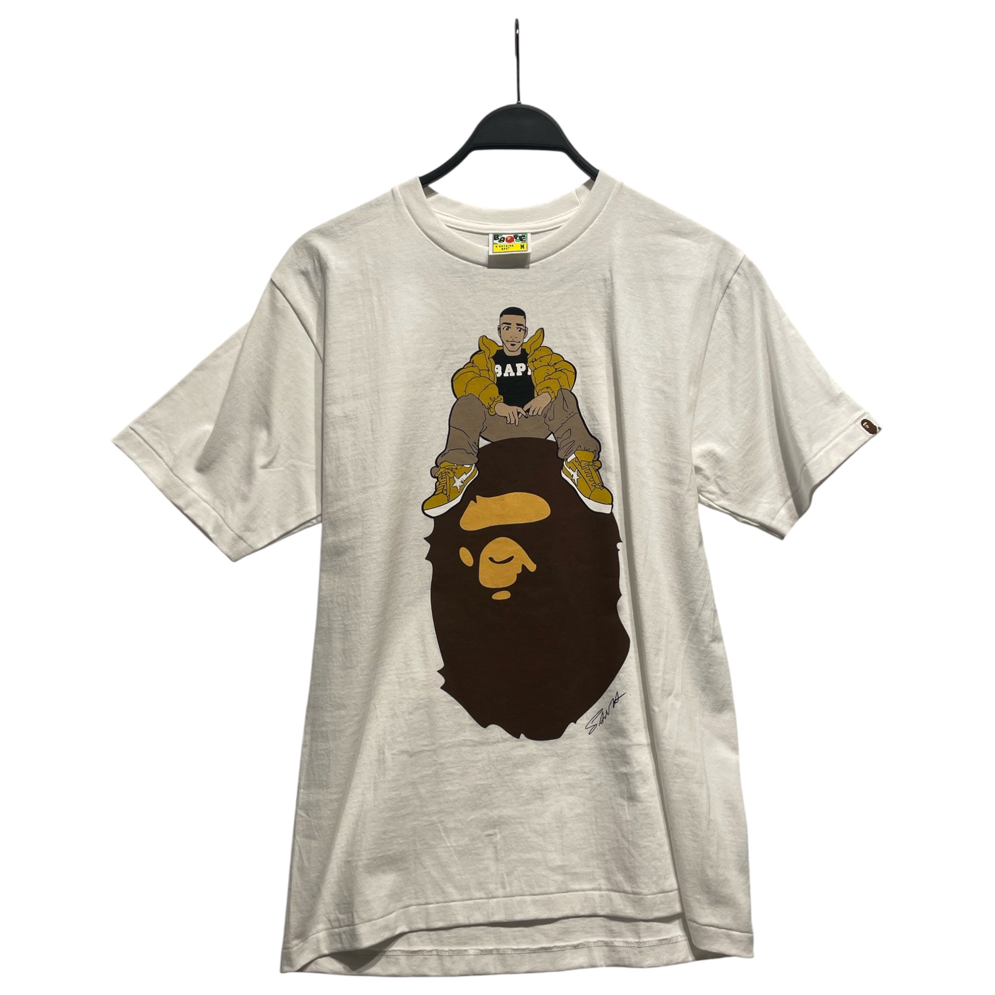 A BATHING APE/T-Shirt/M/Cotton/WHT/Bape Gallery Santa Inoue Tee view 1