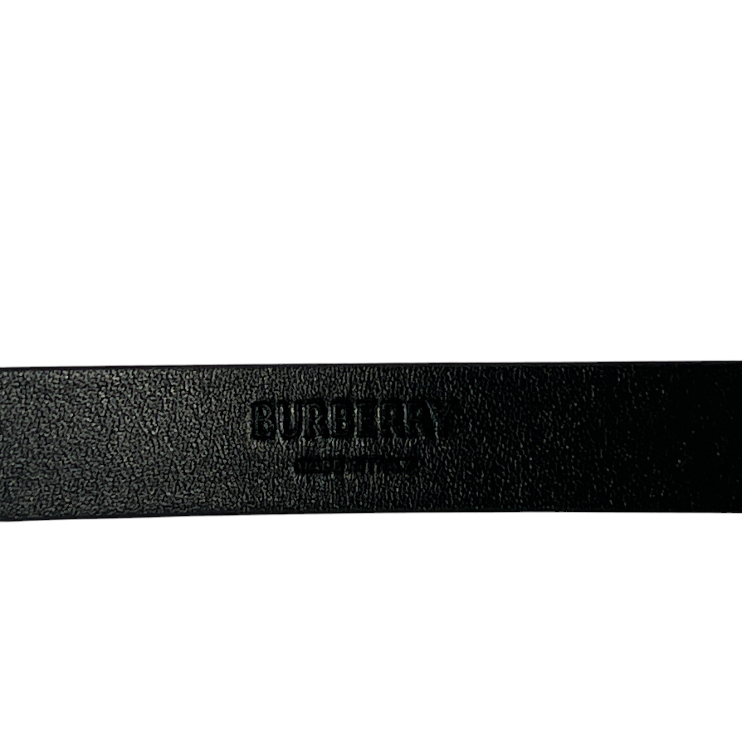 BURBERRY/Belt/Leather/BLK/L's/silver buckle view 3