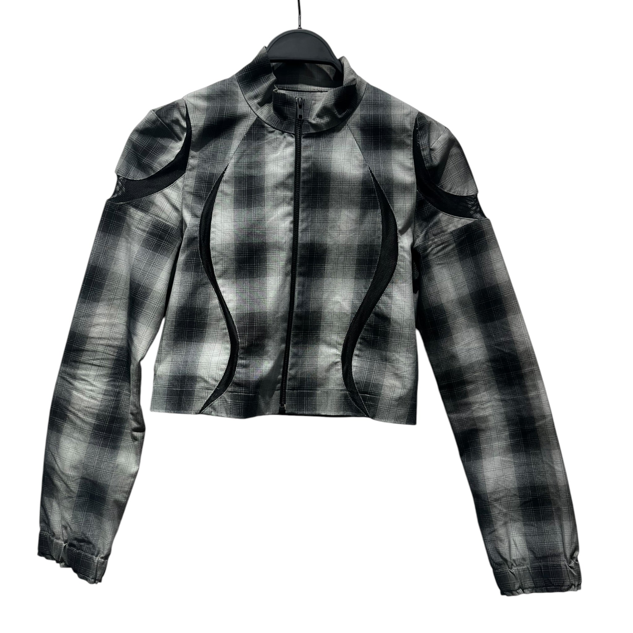 ASHLEY WILLIAMS/Tailored Jkt/S/Plaid/Cotton/GRY/Single Breasted/ view 1