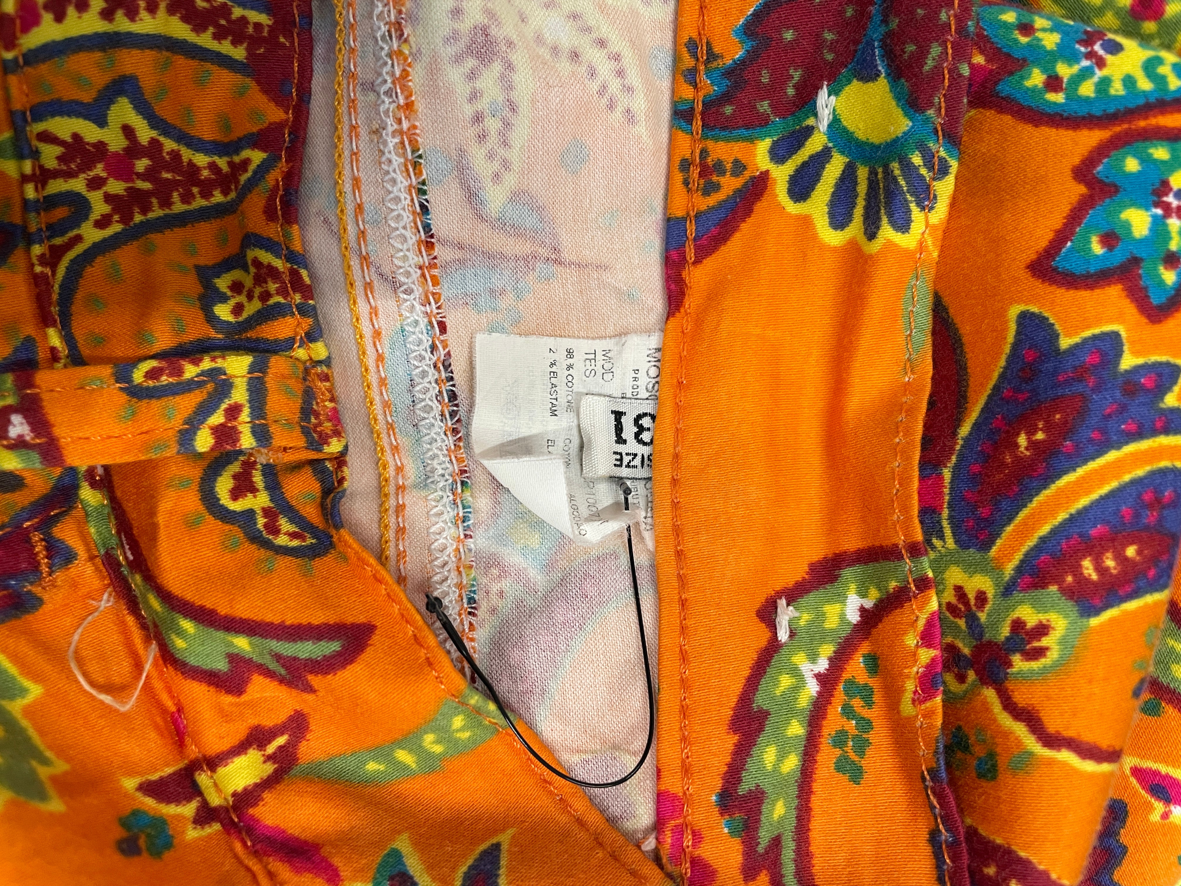 MOSCHINO JEANS/Straight Pants/31/Paisley/Cotton/ORN/BRIGHT PAISLEY MULTICOLOR view 6